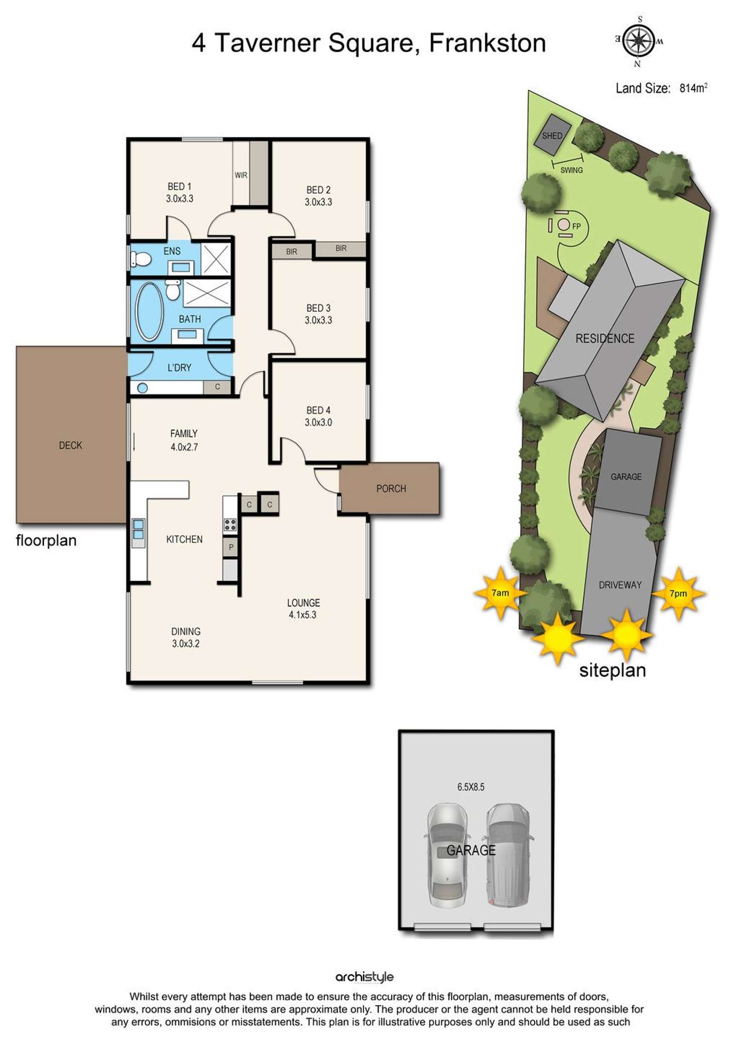 Floorplan of Homely house listing, 4 Taverner Square, Frankston VIC 3199