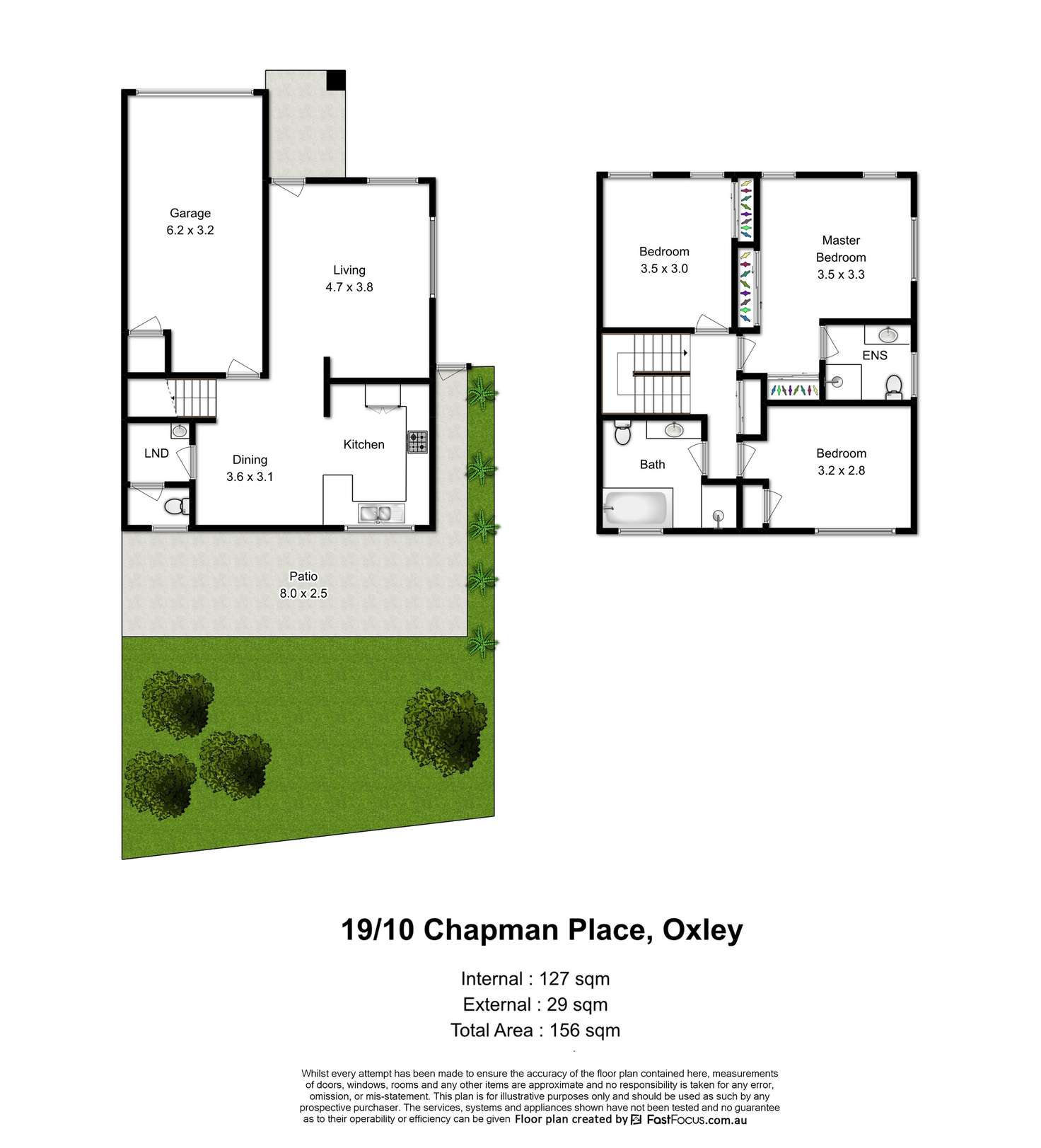 Floorplan of Homely townhouse listing, 19/10 Chapman Place, Oxley QLD 4075