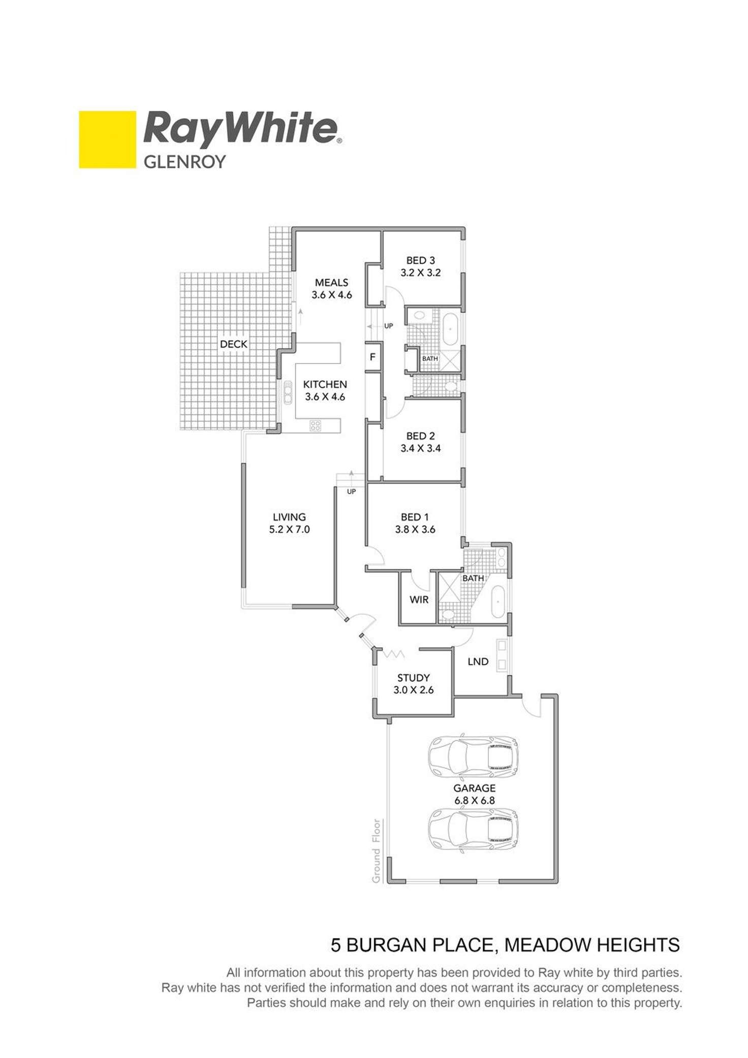Floorplan of Homely house listing, 5 Burgan Place, Meadow Heights VIC 3048