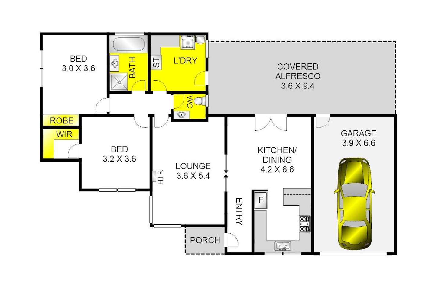 Floorplan of Homely house listing, 10 Clover Street, Lara VIC 3212
