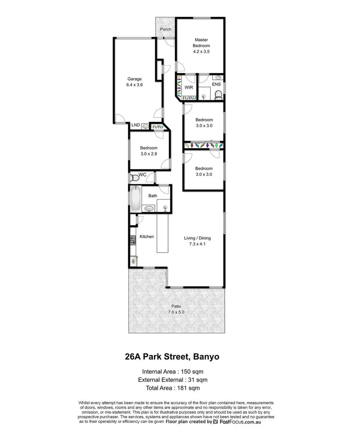 Floorplan of Homely house listing, 26a Park Street, Banyo QLD 4014