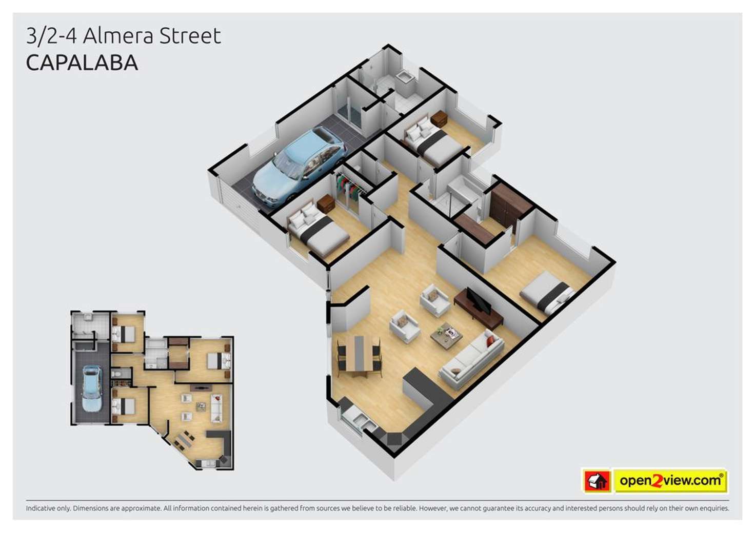 Floorplan of Homely unit listing, Unit 3, 2-4 Almara Street, Capalaba QLD 4157