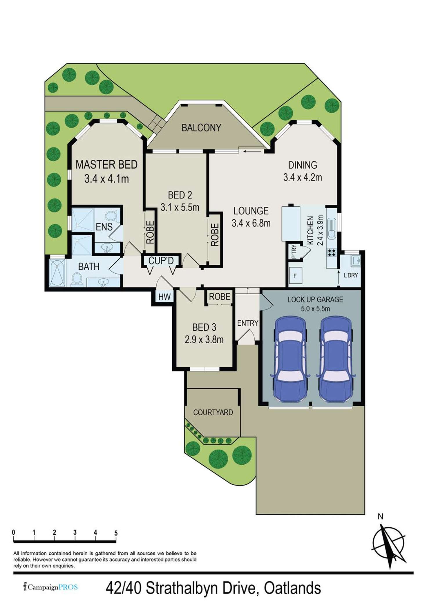 Floorplan of Homely townhouse listing, 42/40 Strathalbyn Drive, Oatlands NSW 2117