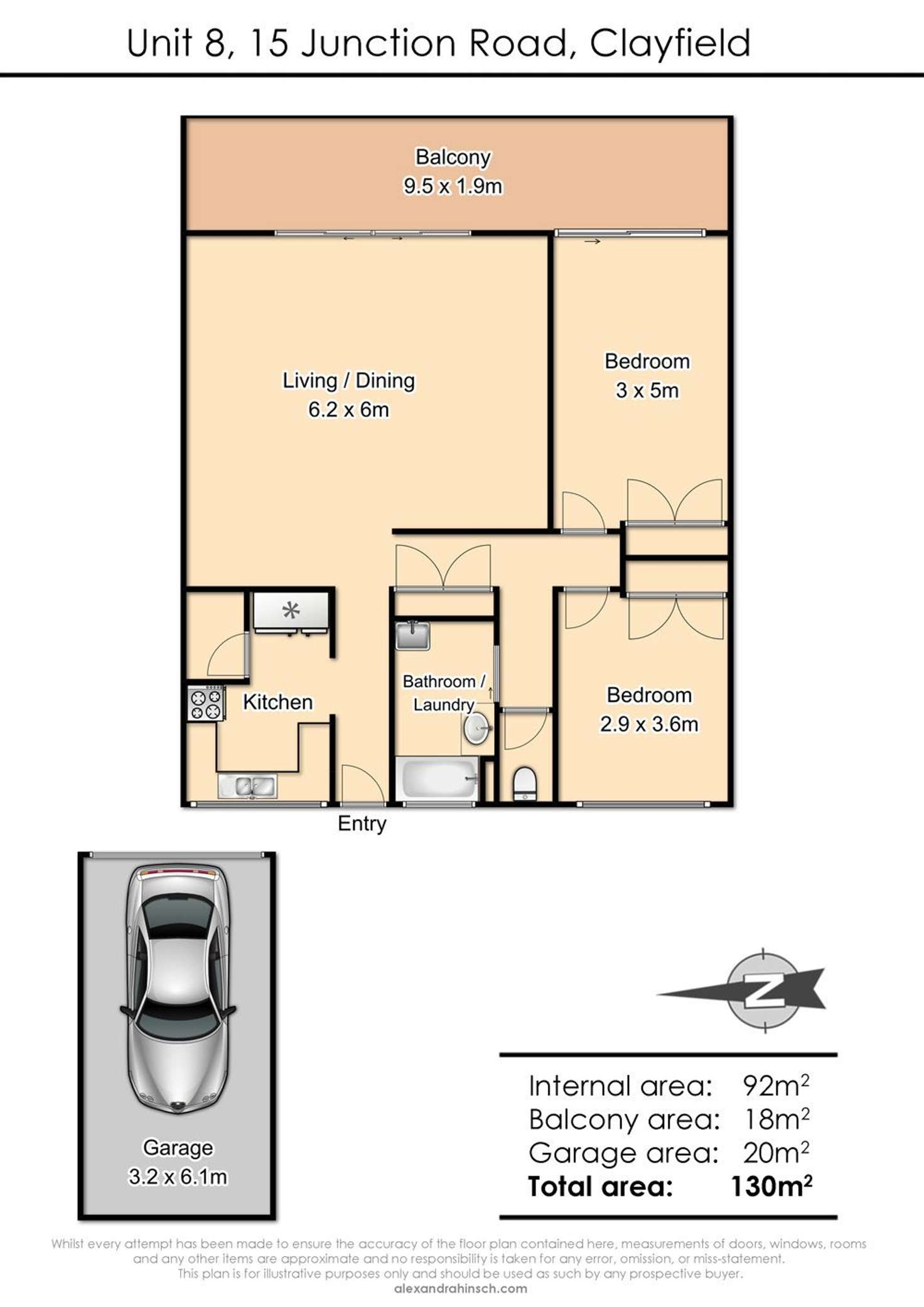 Floorplan of Homely unit listing, 8/15 Junction Road, Clayfield QLD 4011