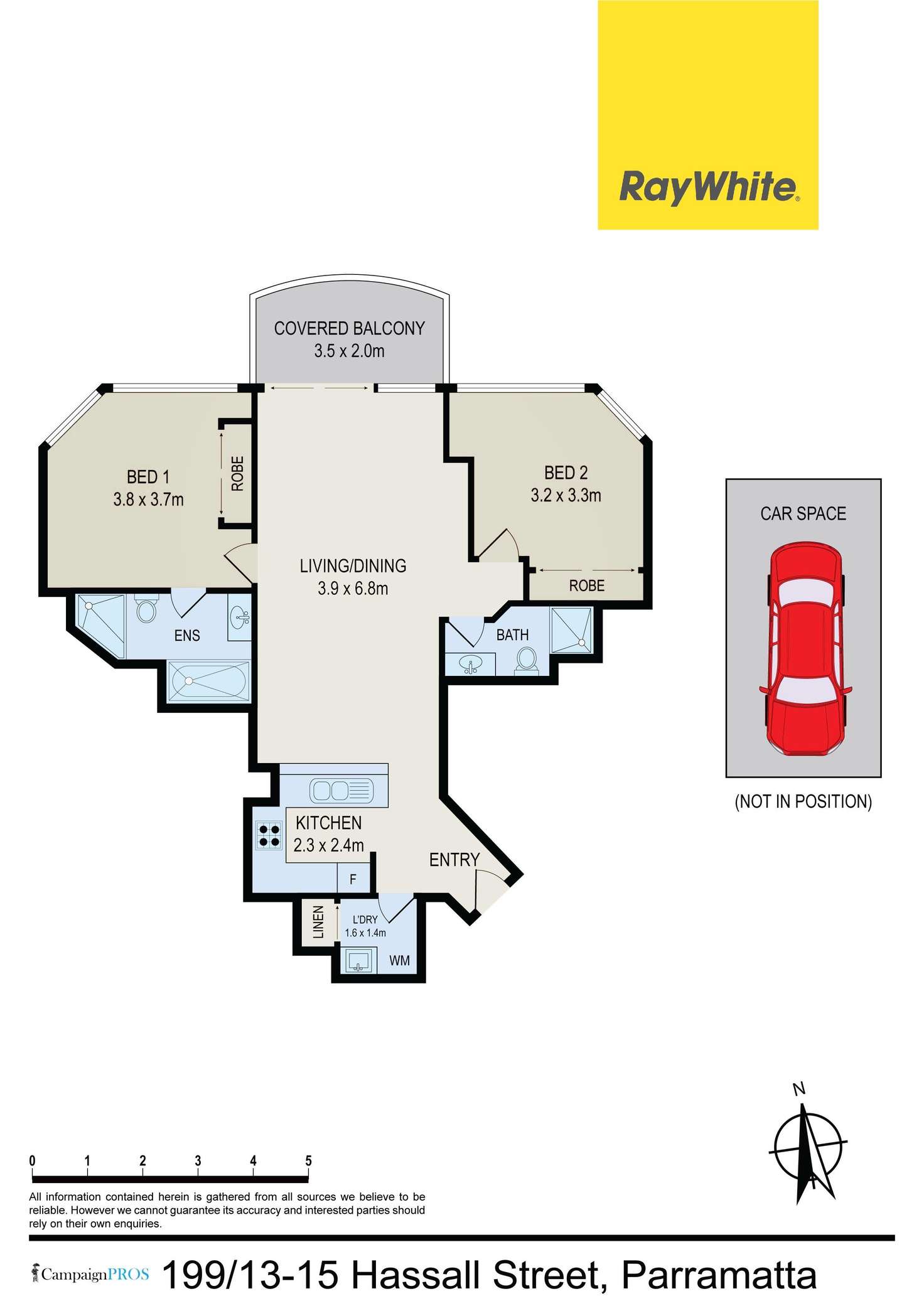 Floorplan of Homely apartment listing, 199/13-15 Hassall Street, Parramatta NSW 2150