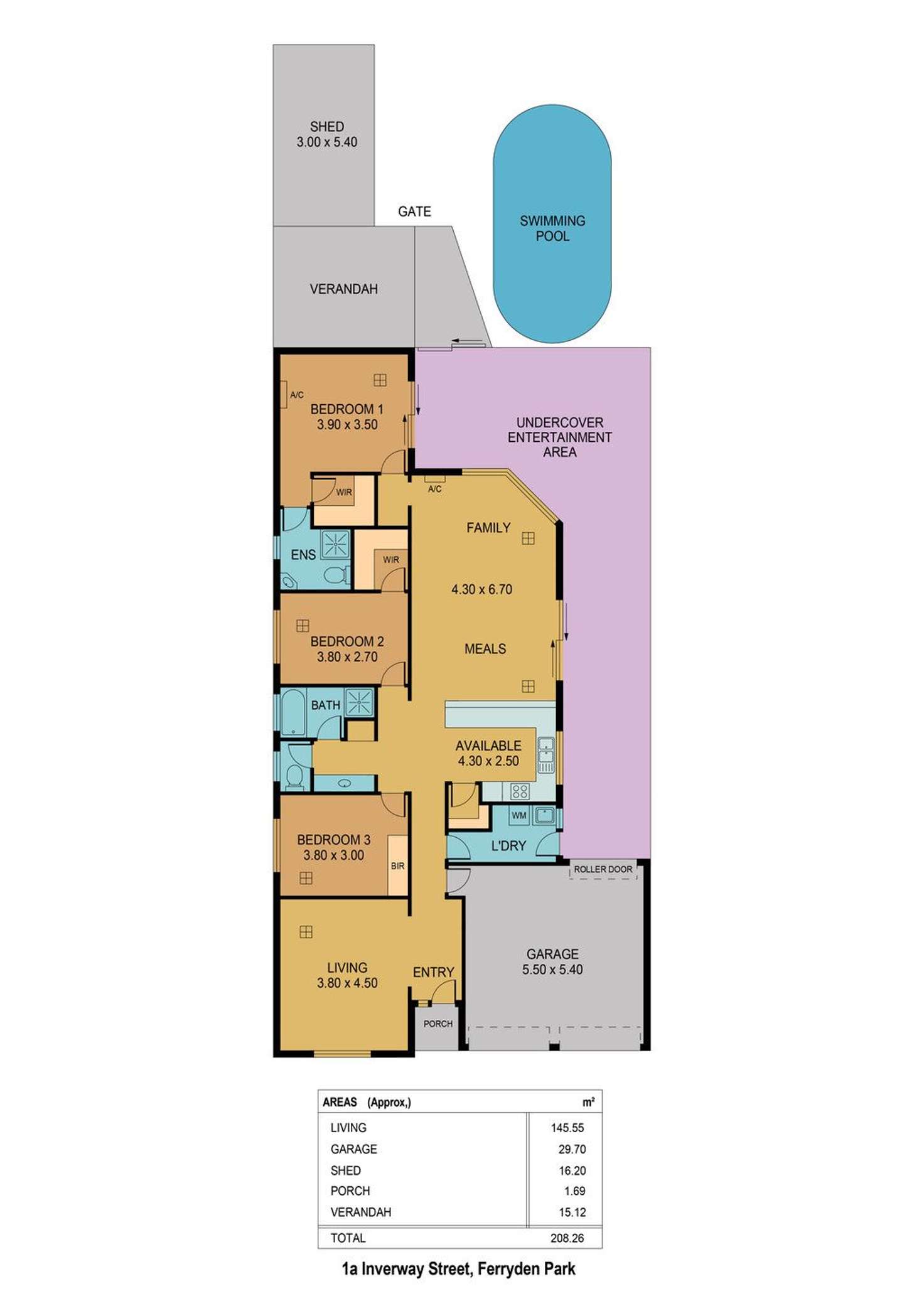 Floorplan of Homely house listing, 1A Inverway Street, Ferryden Park SA 5010