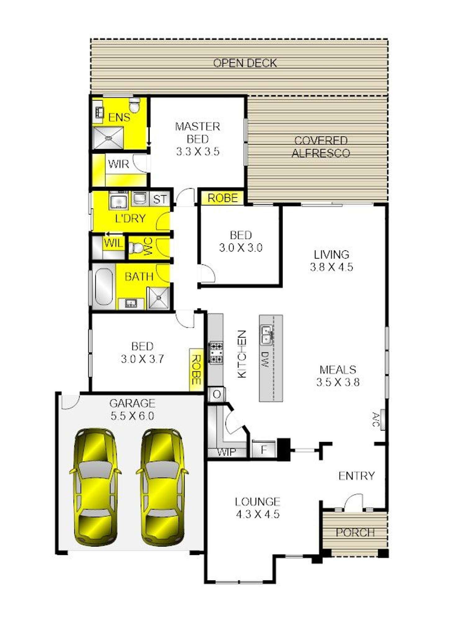 Floorplan of Homely house listing, 53-55 Grand Lakes Way, Lara VIC 3212