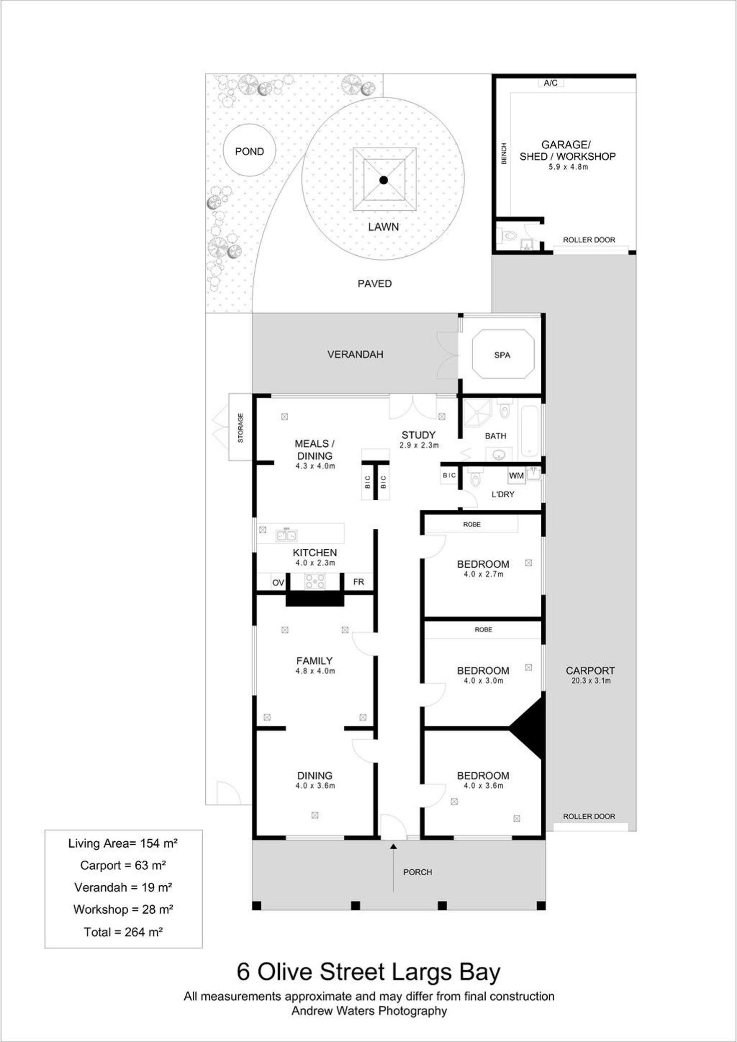 Floorplan of Homely house listing, 6 Olive Street, Largs Bay SA 5016