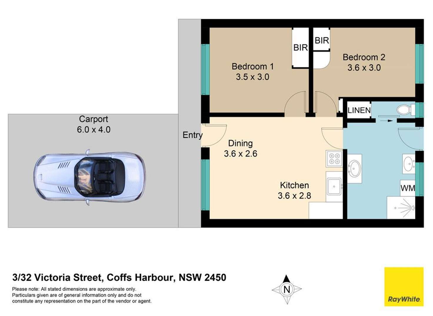 Floorplan of Homely unit listing, 3/32 Victoria Street, Coffs Harbour NSW 2450