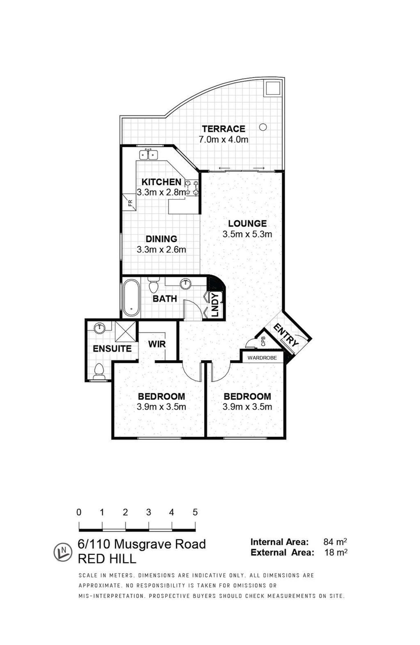 Floorplan of Homely apartment listing, 6/110 Musgrave Road, Red Hill QLD 4059