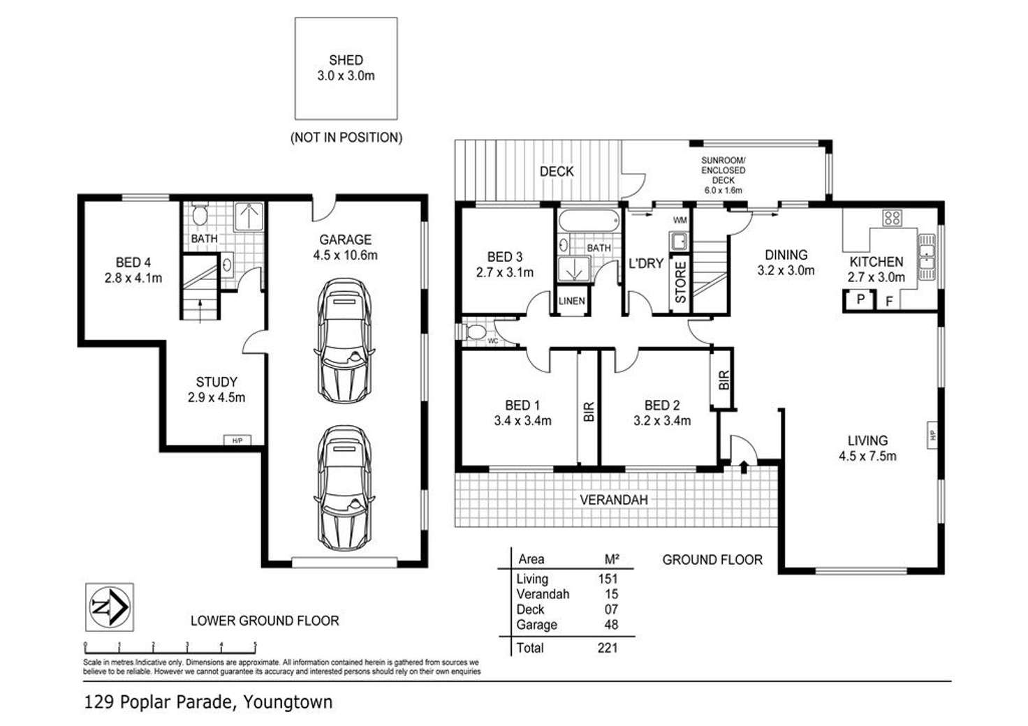 Floorplan of Homely house listing, 129 Poplar Parade, Youngtown TAS 7249