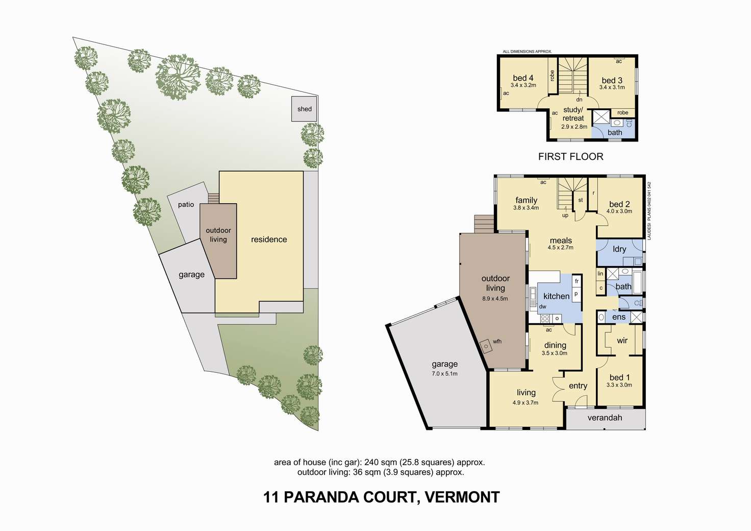 Floorplan of Homely house listing, 11 Paranda Court, Vermont VIC 3133