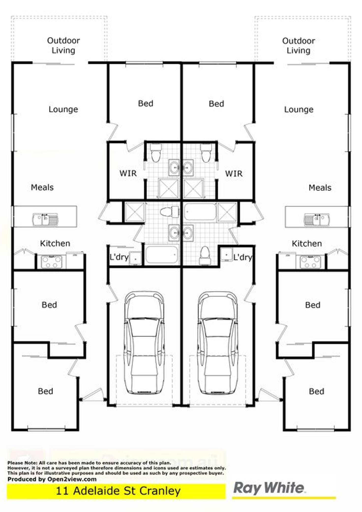 Floorplan of Homely unit listing, 1/11 Adelaide Street, Cranley QLD 4350