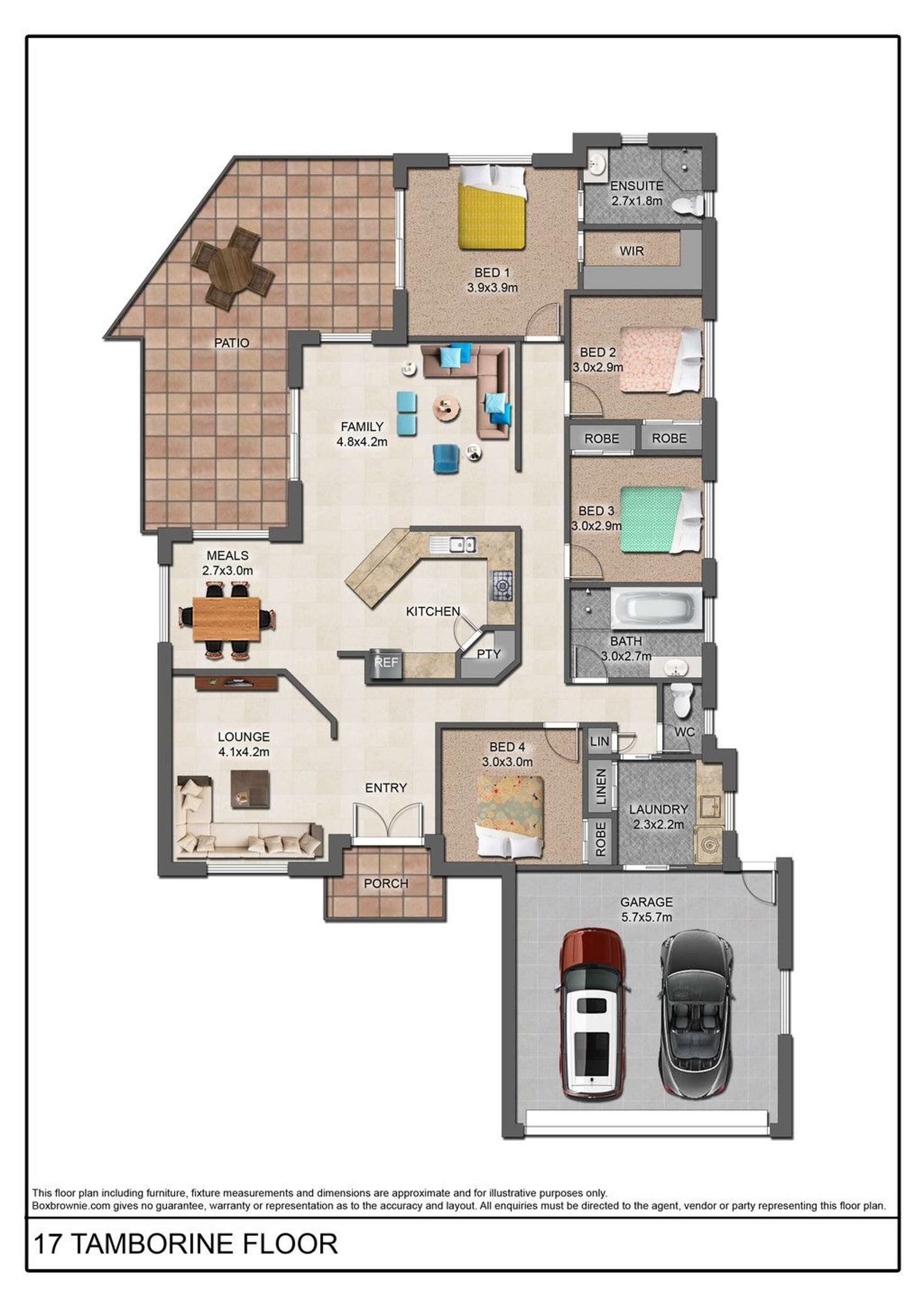 Floorplan of Homely house listing, 17 Tamborine Place, Narangba QLD 4504