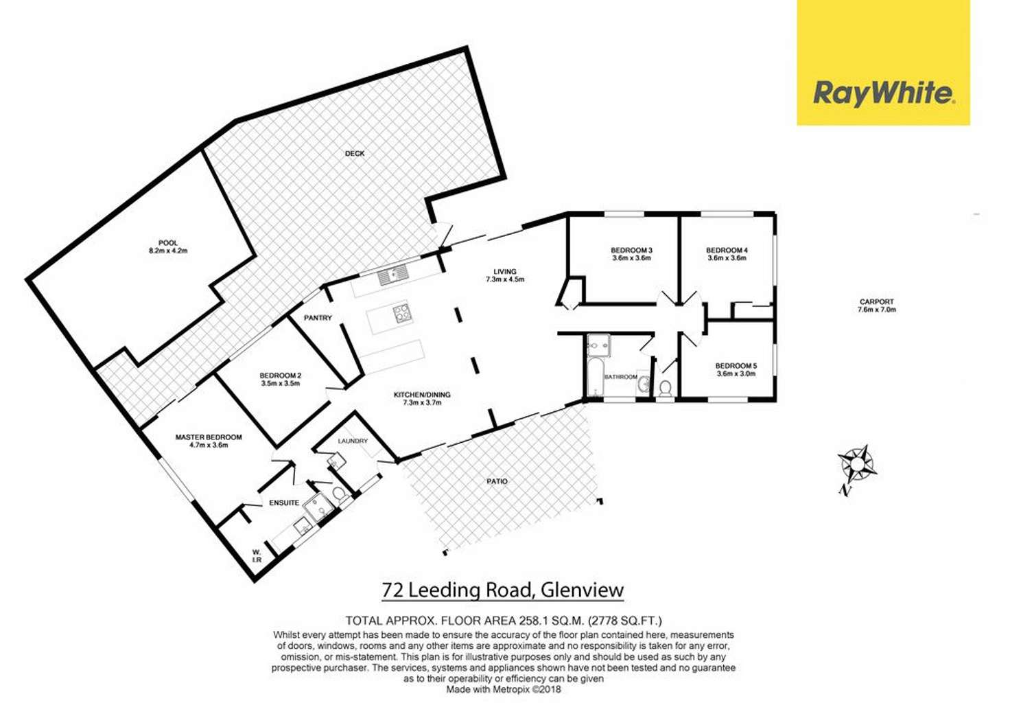 Floorplan of Homely house listing, 72 Leeding Road, Glenview QLD 4553