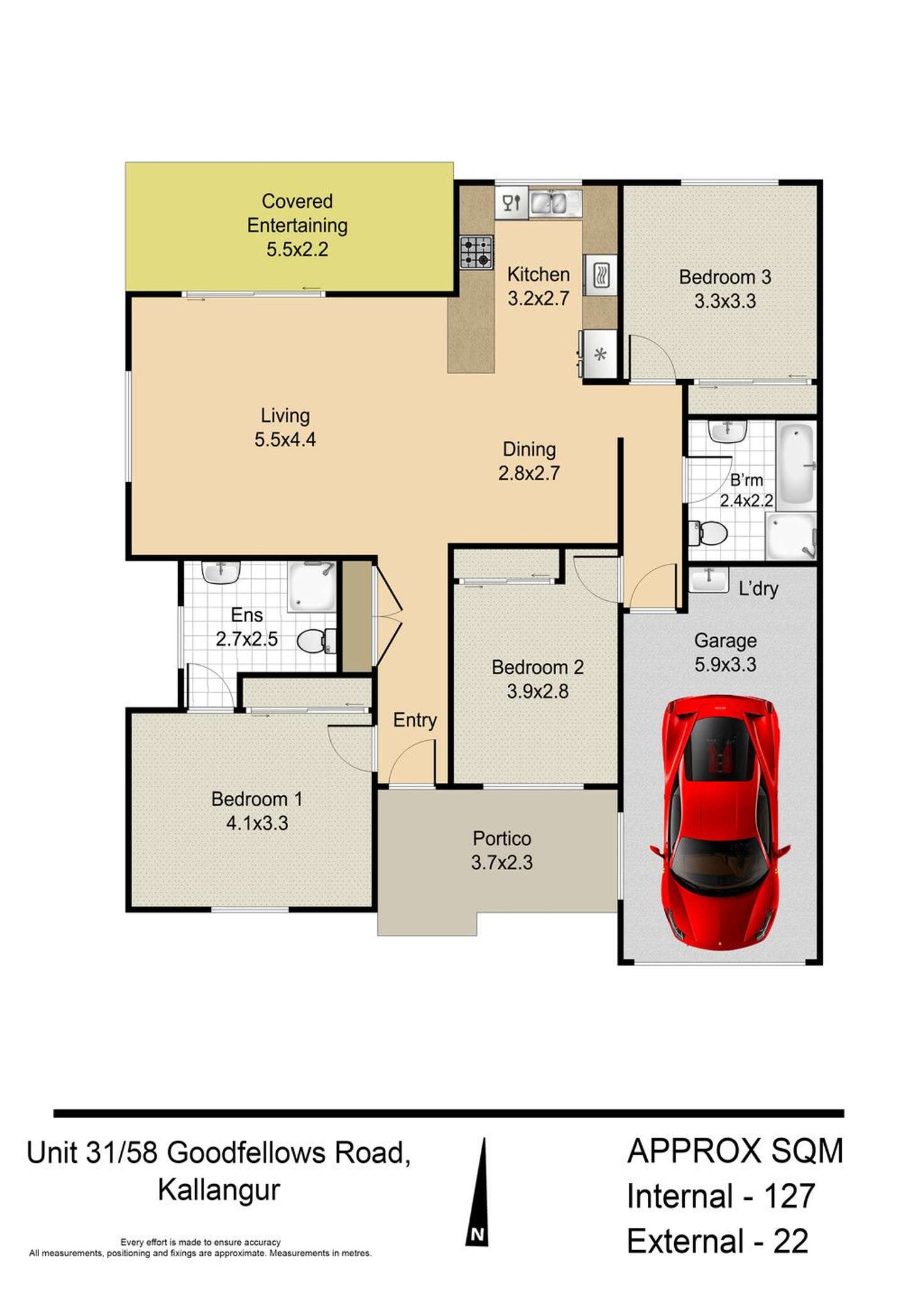 Floorplan of Homely villa listing, 31/58-64 Goodfellows Road, Kallangur QLD 4503