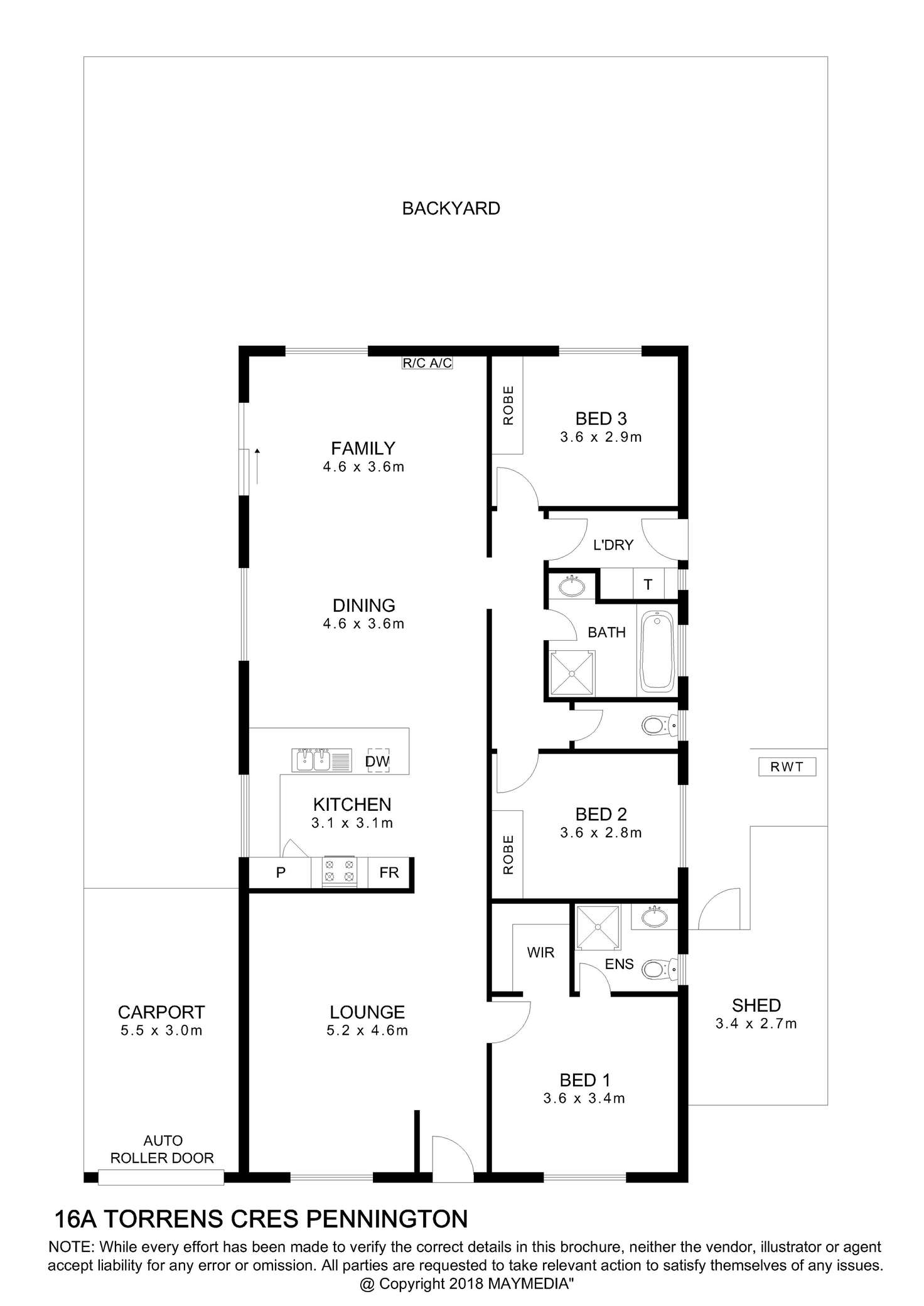 Floorplan of Homely house listing, 16a Torrens Crescent, Pennington SA 5013