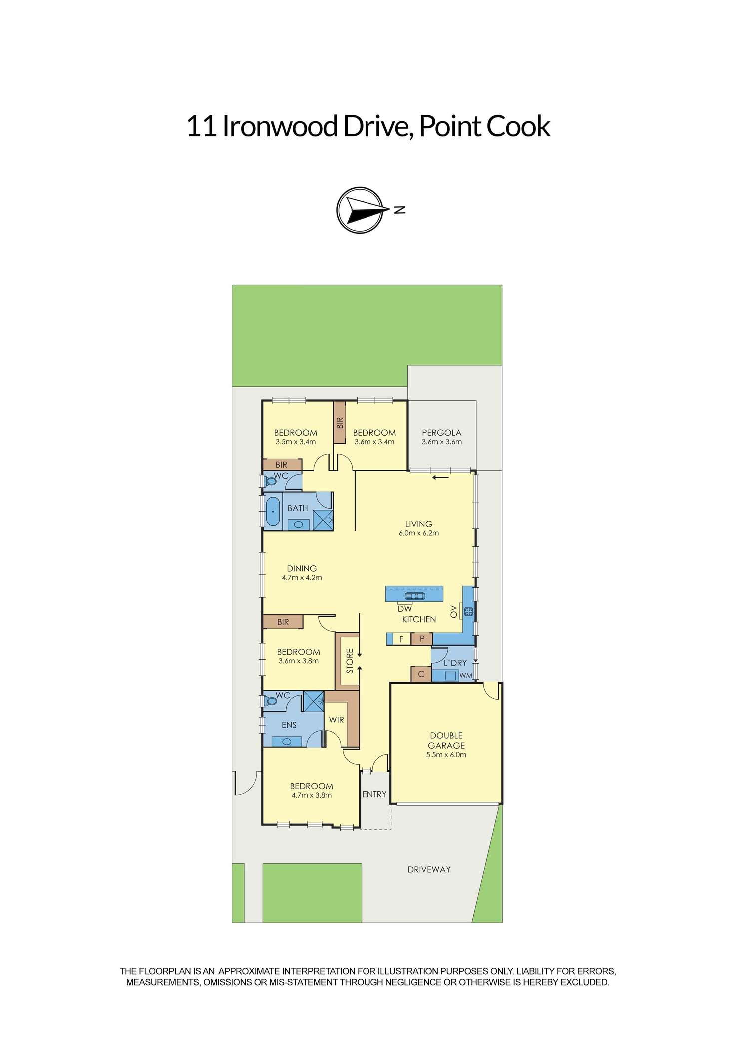 Floorplan of Homely house listing, 11 Ironwood Drive, Point Cook VIC 3030
