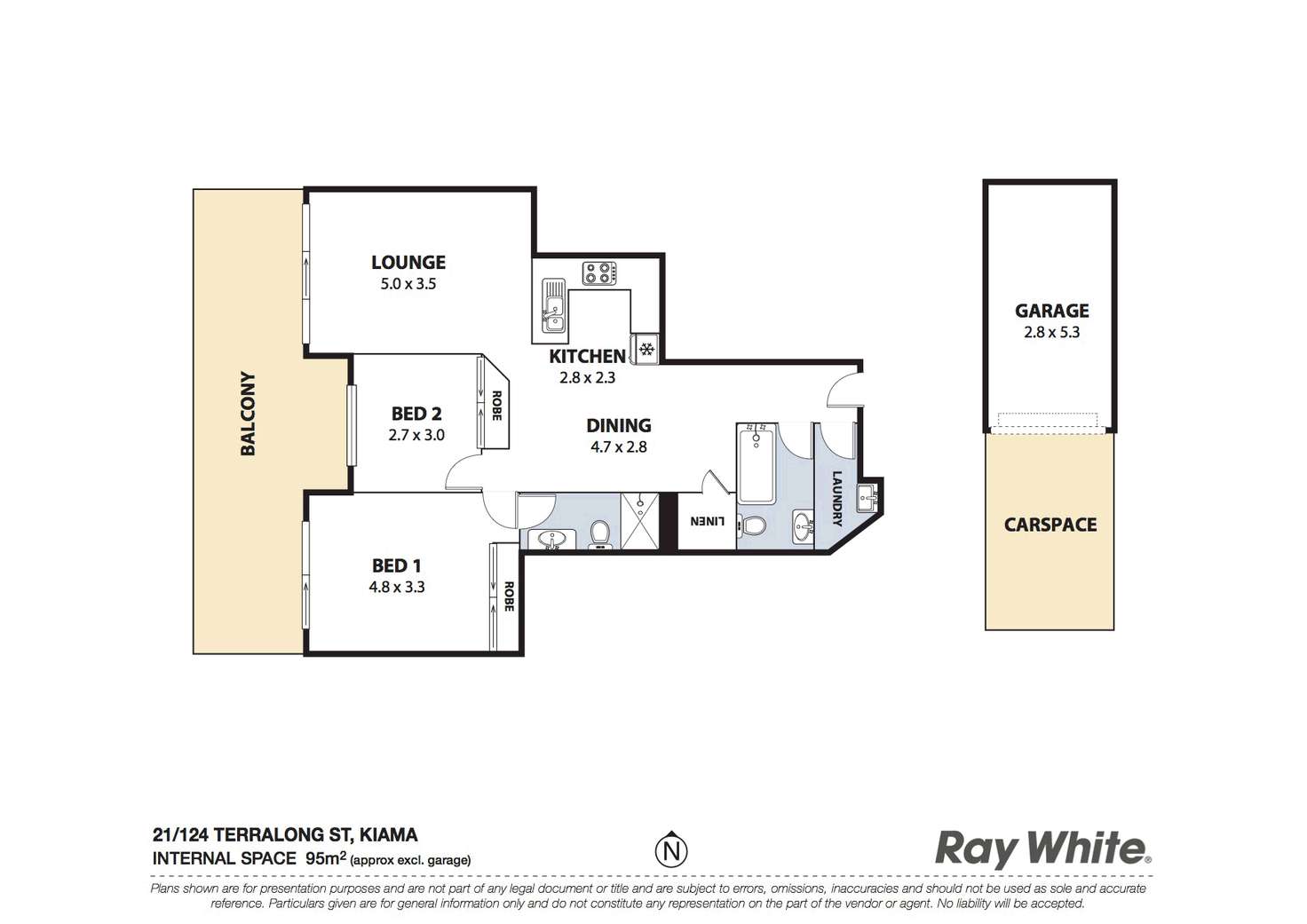 Floorplan of Homely apartment listing, 21/124 Terralong Street, Kiama NSW 2533
