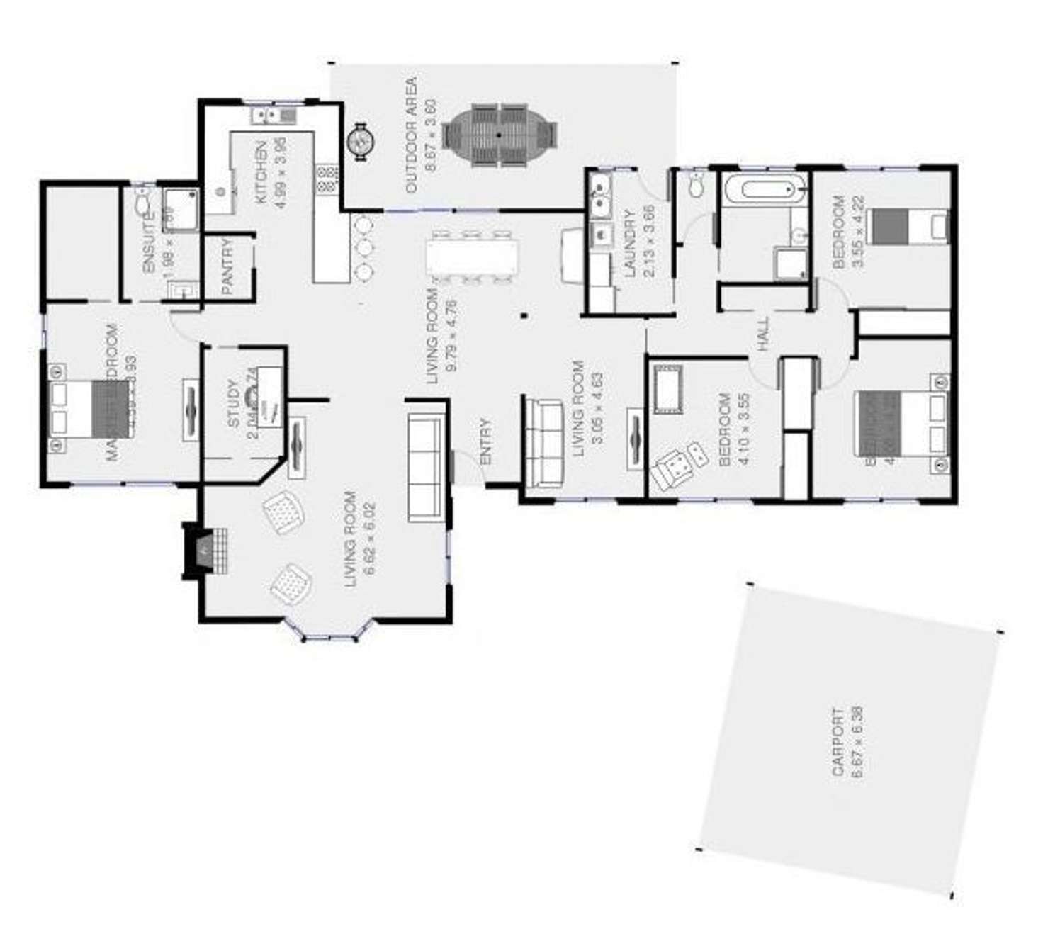 Floorplan of Homely house listing, 7 Upland Drive, Mildura VIC 3500