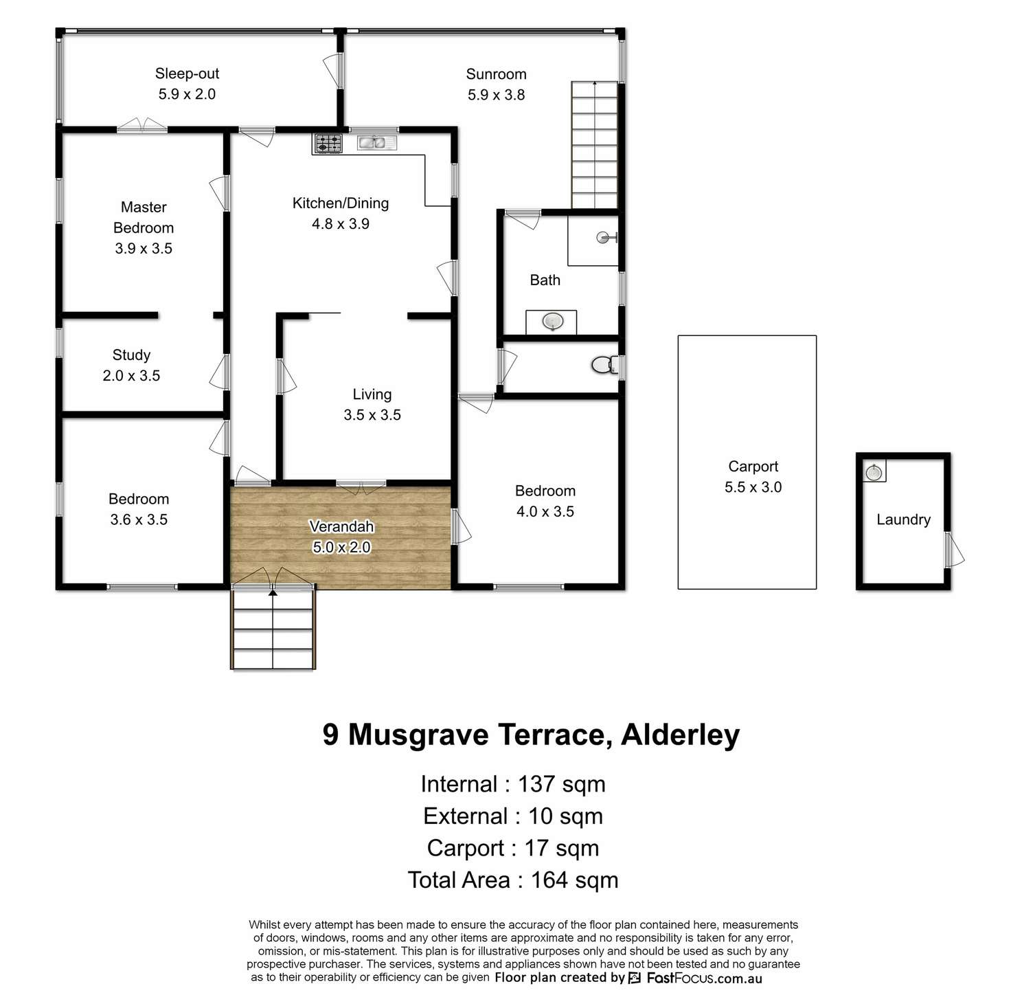 Floorplan of Homely house listing, 9 Musgrave Terrace, Alderley QLD 4051