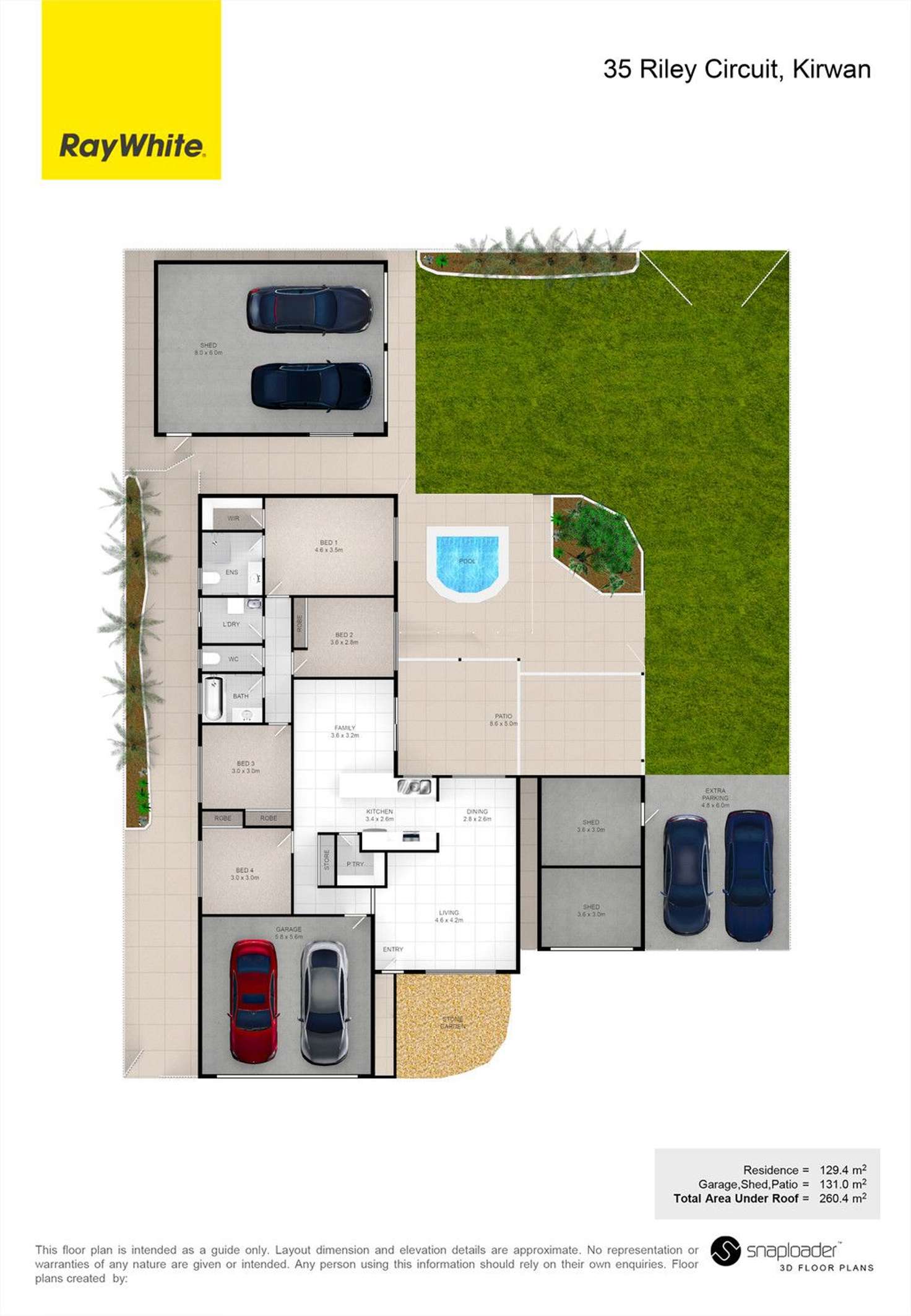 Floorplan of Homely house listing, 35 Riley Circuit, Kirwan QLD 4817