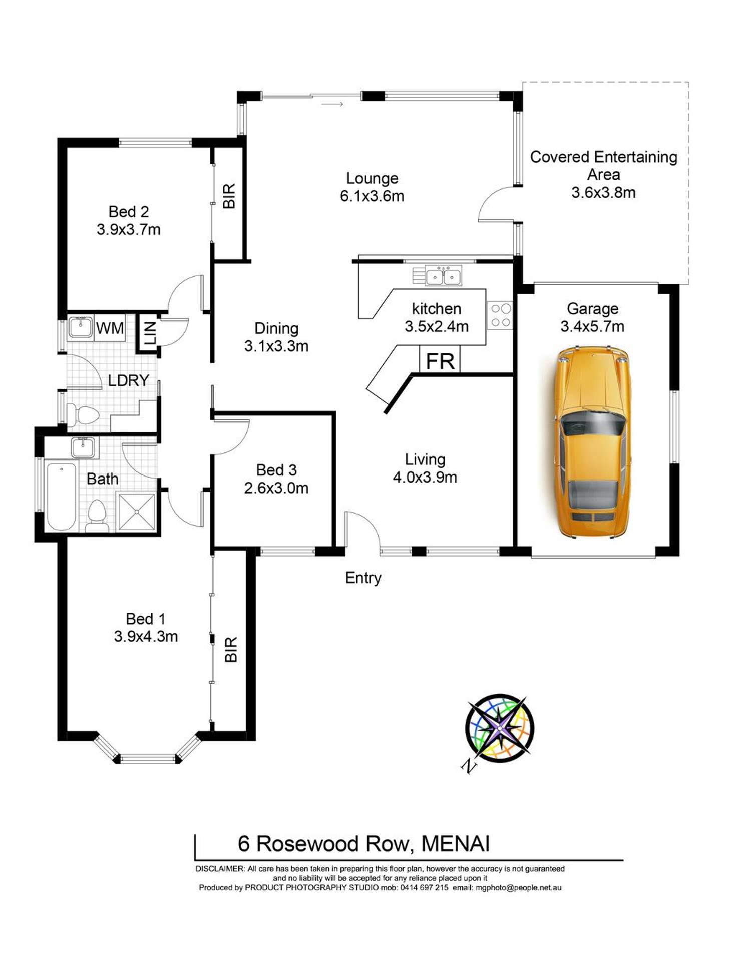 Floorplan of Homely house listing, 6 Rosewood Row, Menai NSW 2234