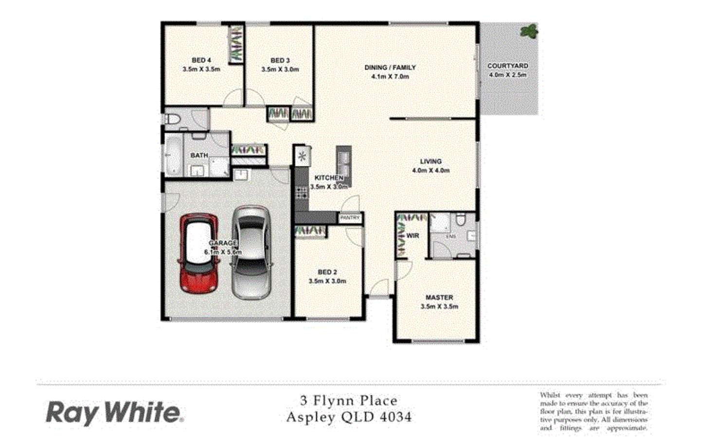 Floorplan of Homely house listing, 3 Flynn Place, Aspley QLD 4034