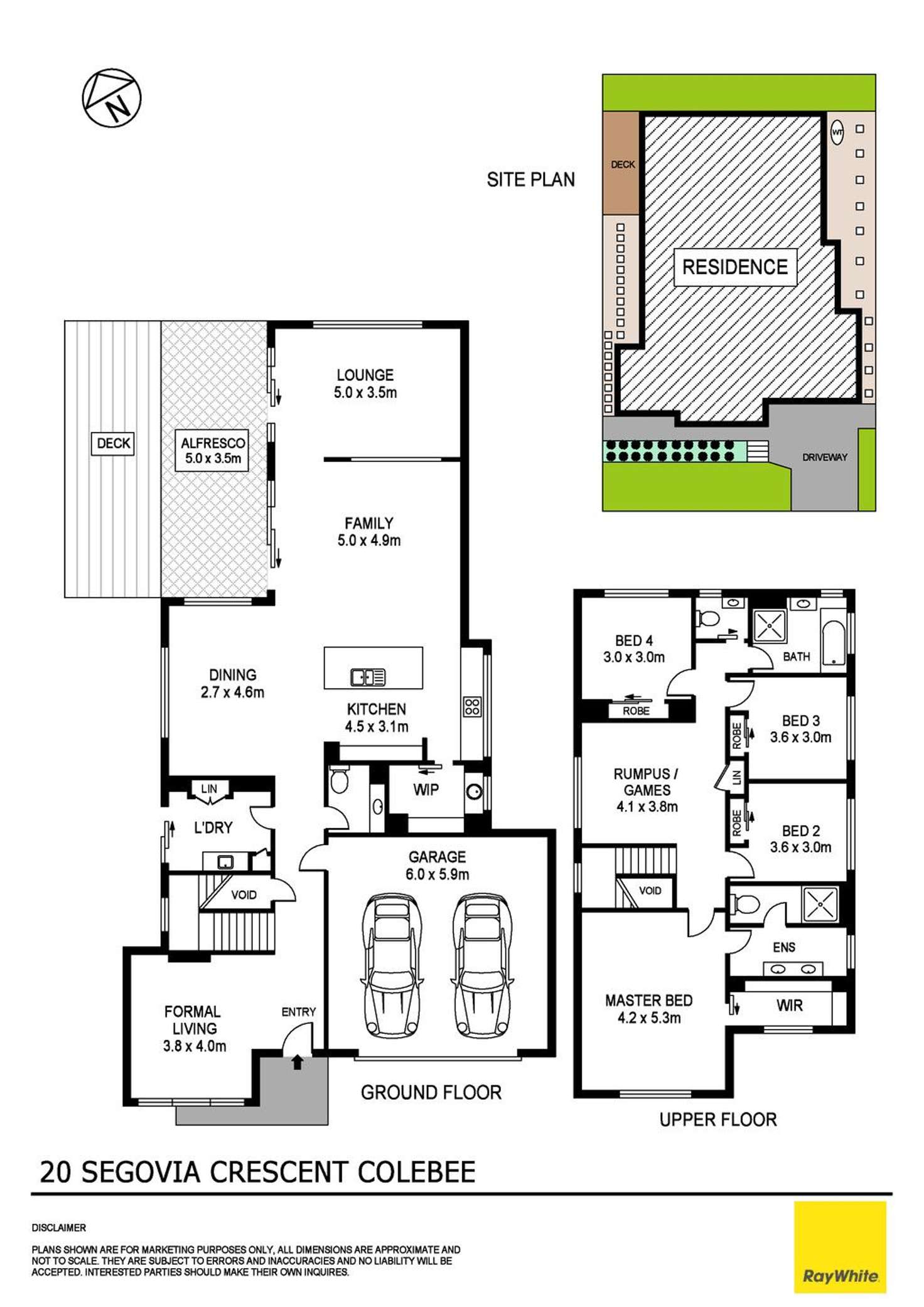 Floorplan of Homely house listing, 20 Segovia Crescent, Colebee NSW 2761