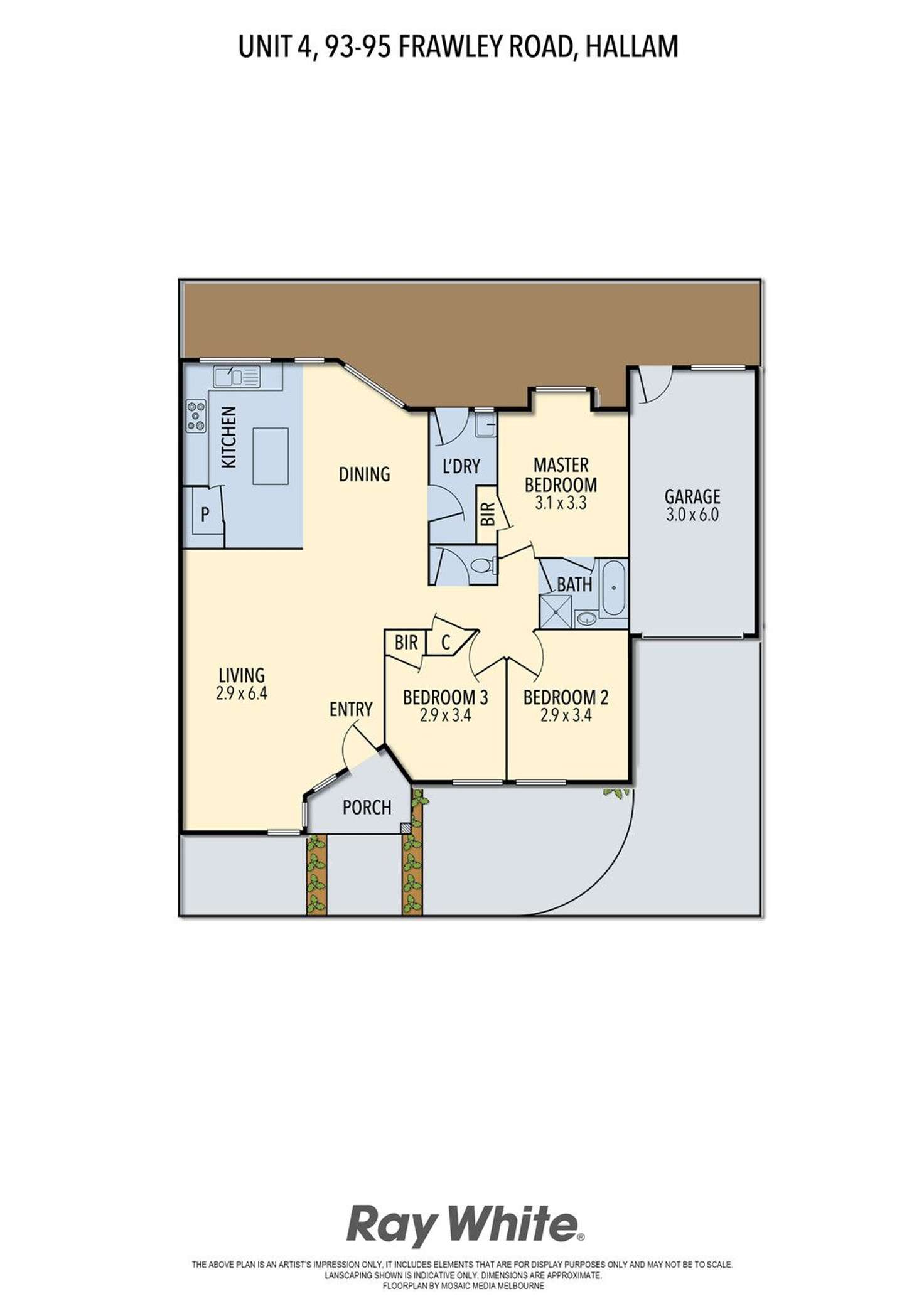 Floorplan of Homely unit listing, 4/93-95 Frawley Road, Hallam VIC 3803