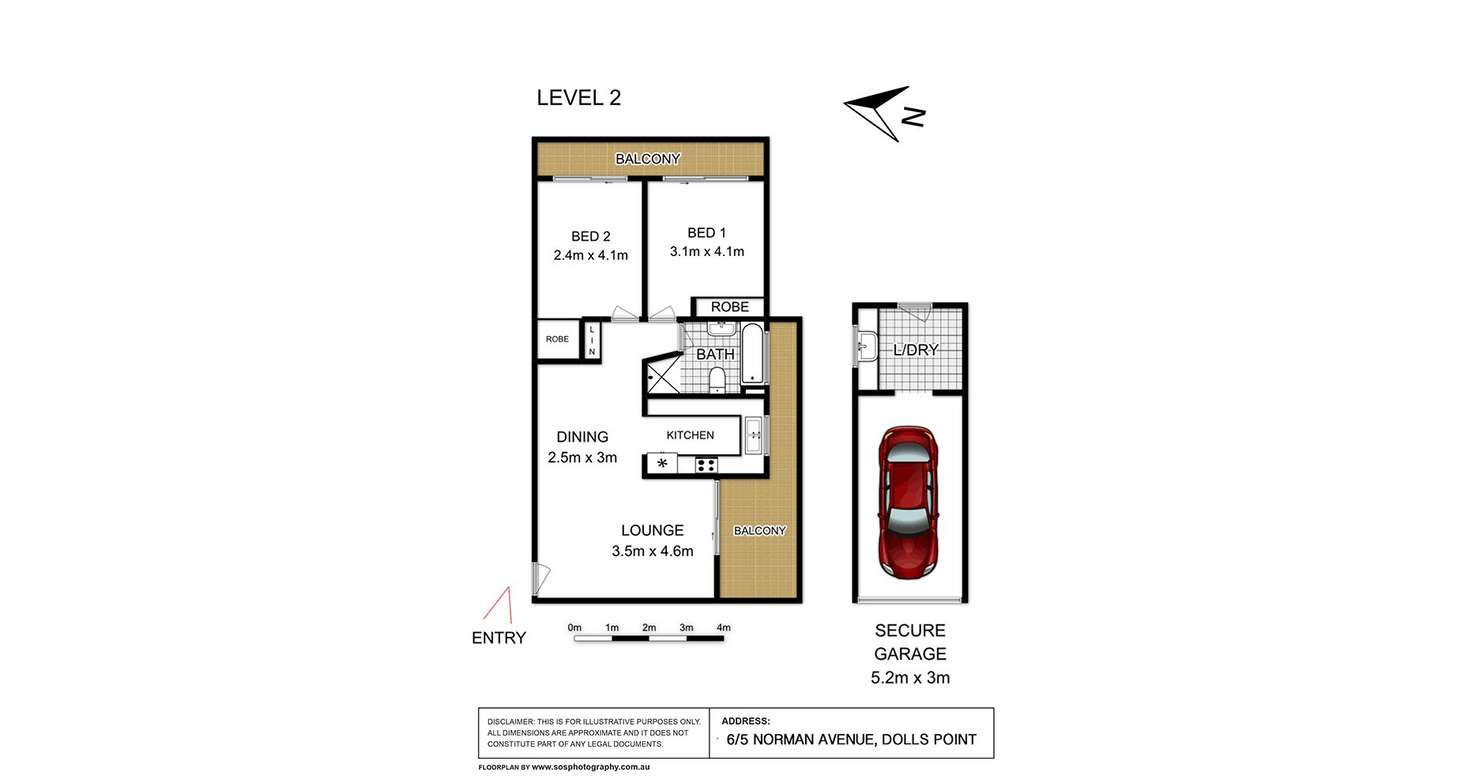 Floorplan of Homely unit listing, 6/5 Norman Street, Dolls Point NSW 2219