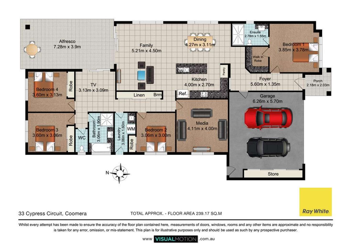 Floorplan of Homely house listing, 33 Cypress Circuit, Coomera QLD 4209