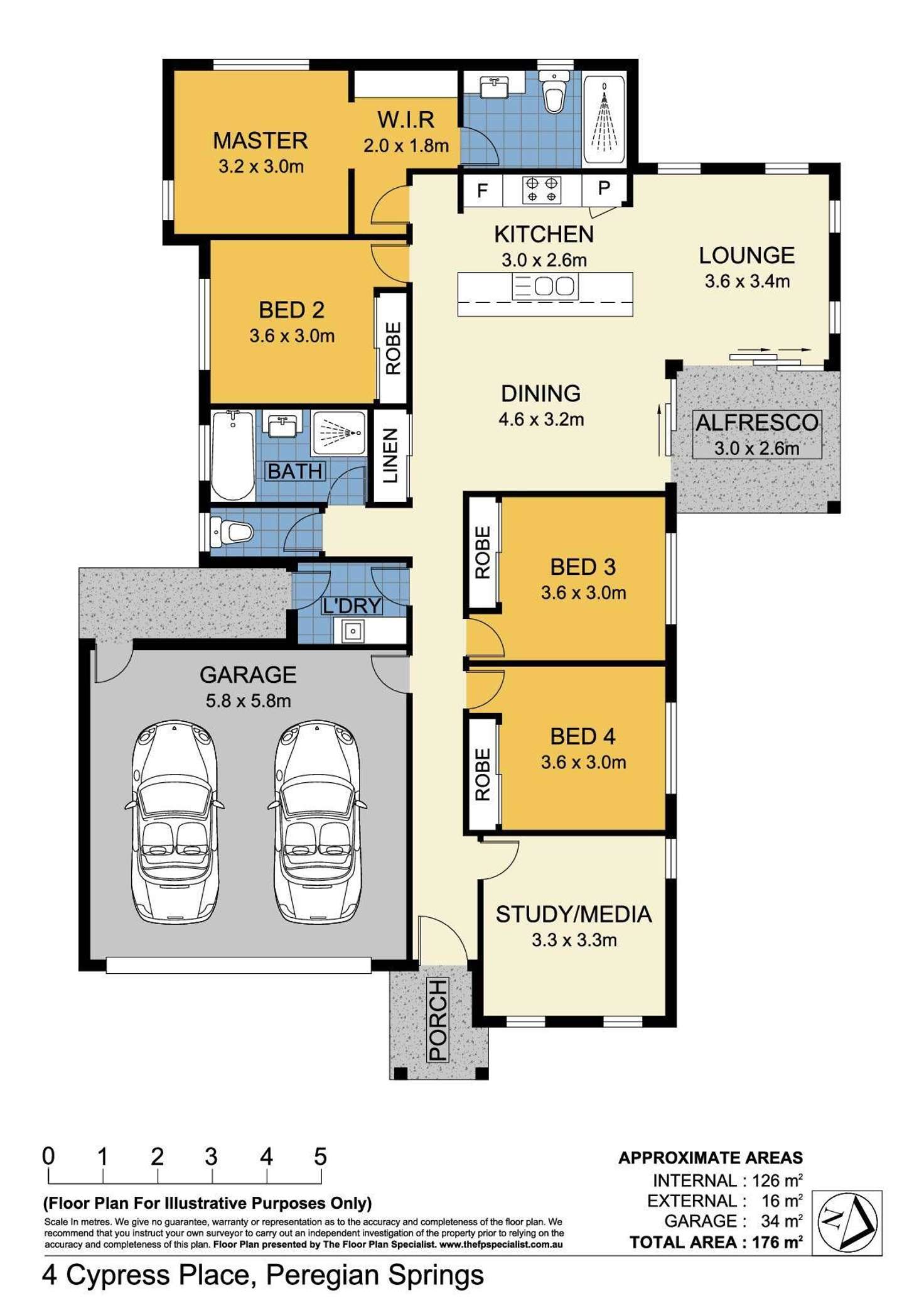 Floorplan of Homely house listing, 4 Cypress Place, Peregian Springs QLD 4573