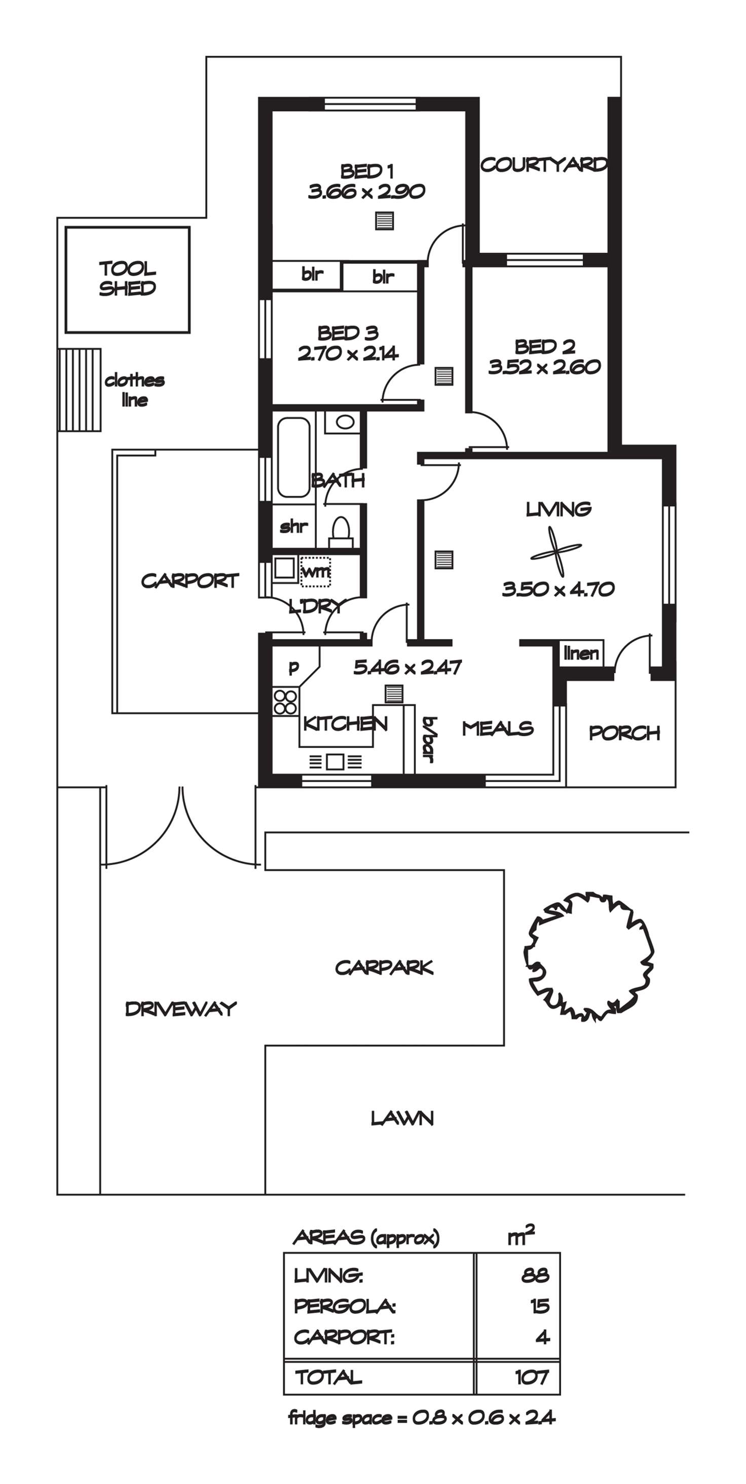 Floorplan of Homely unit listing, 19/22-26 Robert Avenue, Broadview SA 5083
