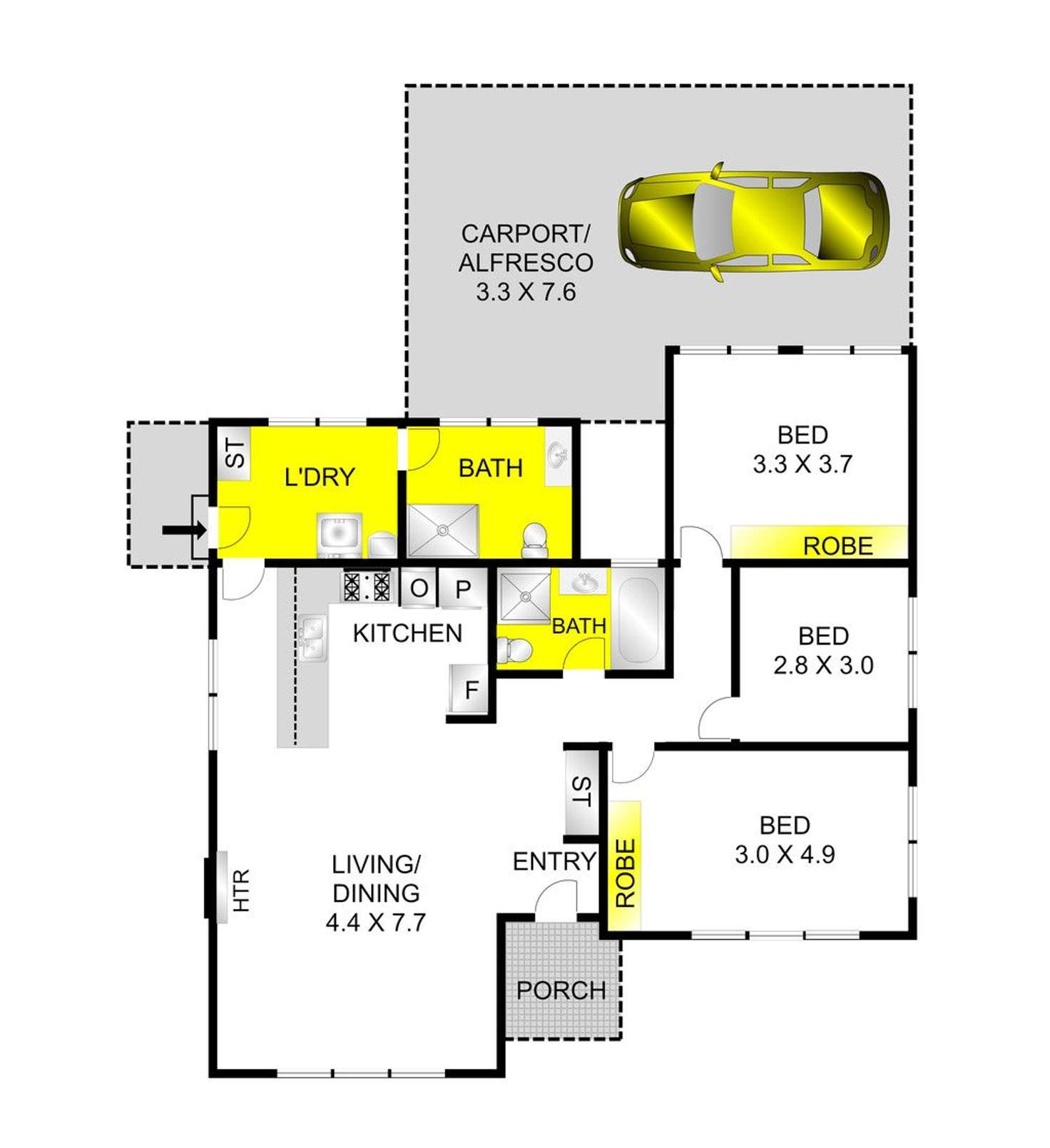 Floorplan of Homely house listing, 2 Rotherham Street, Belmont VIC 3216