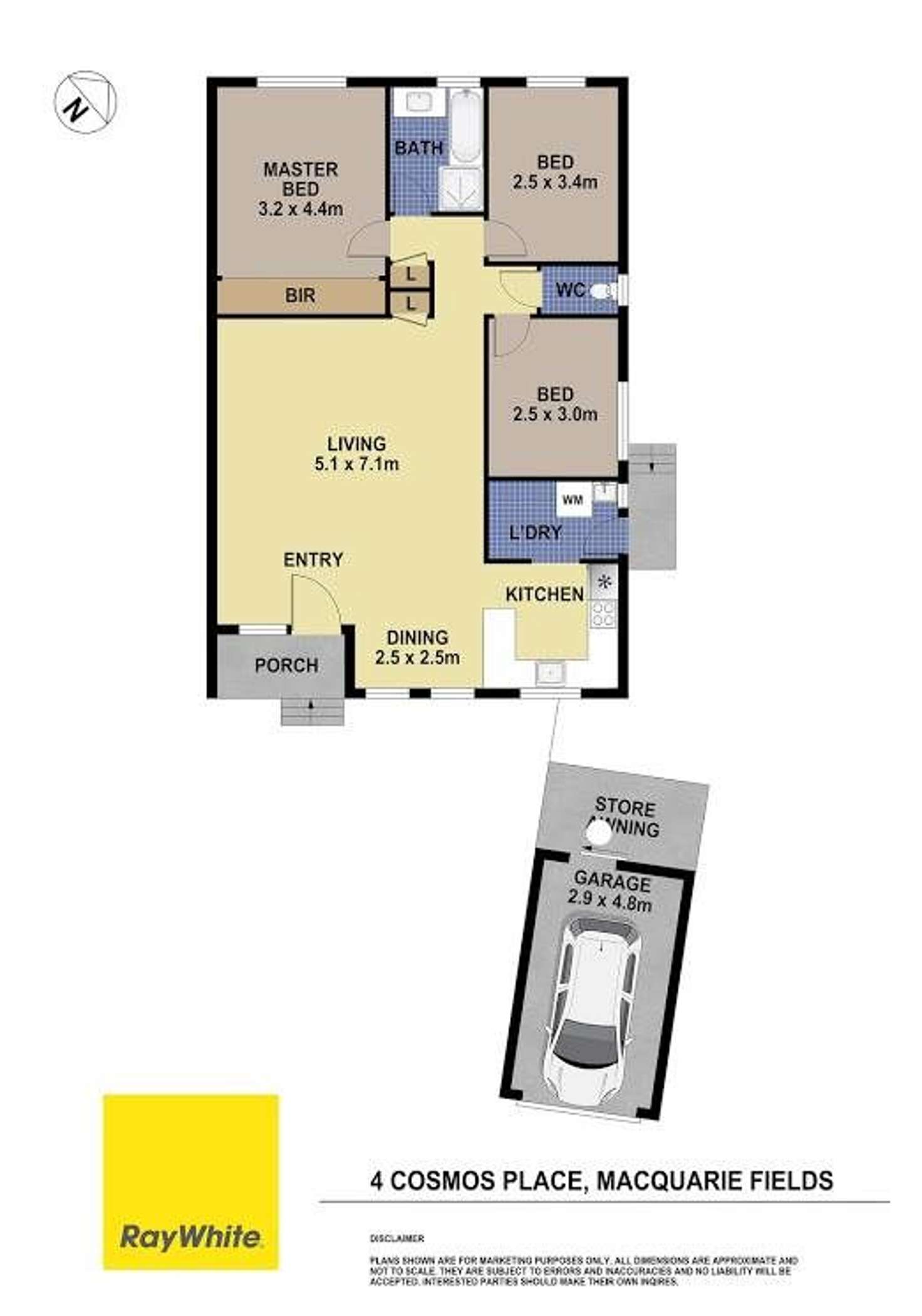 Floorplan of Homely house listing, 4 Cosmos Place,, Macquarie Fields NSW 2564