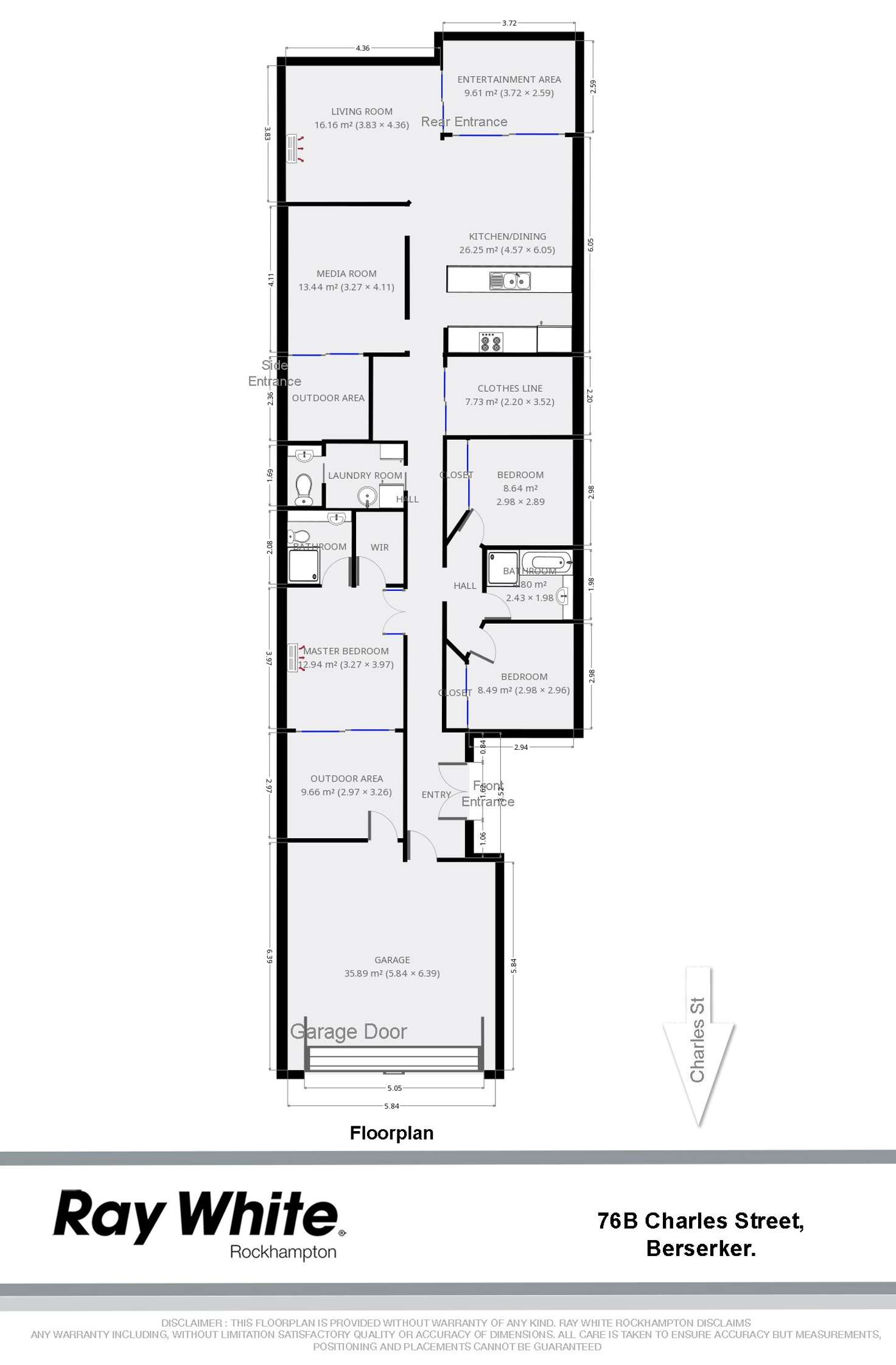 Floorplan of Homely house listing, 76B Charles Street, Berserker QLD 4701