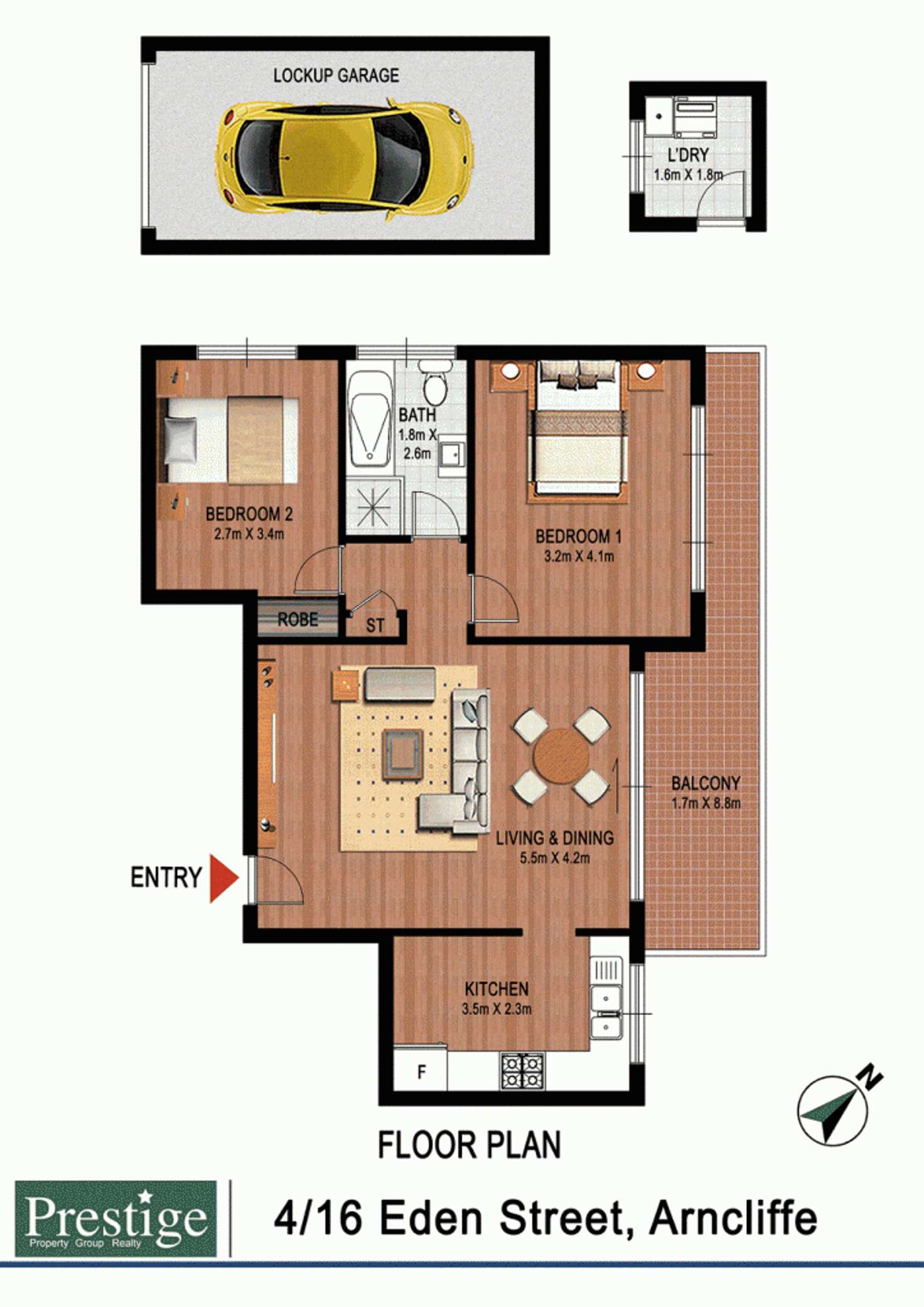 Floorplan of Homely apartment listing, 4/16 Eden Street, Arncliffe NSW 2205