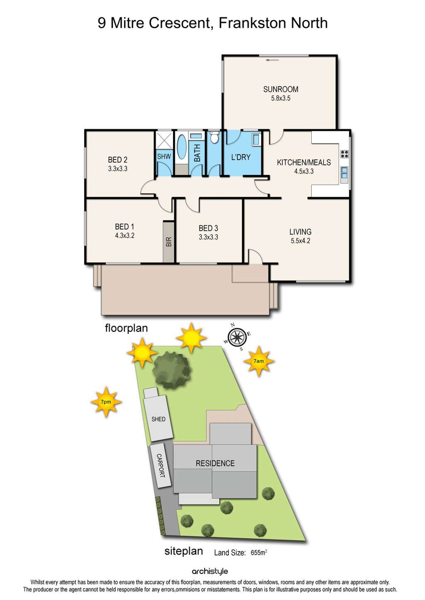 Floorplan of Homely house listing, 9 Mitre Crescent, Frankston North VIC 3200