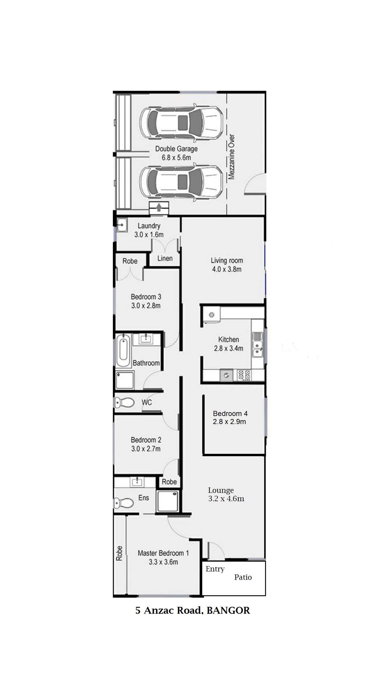 Floorplan of Homely house listing, 5 Anzac Road, Bangor NSW 2234
