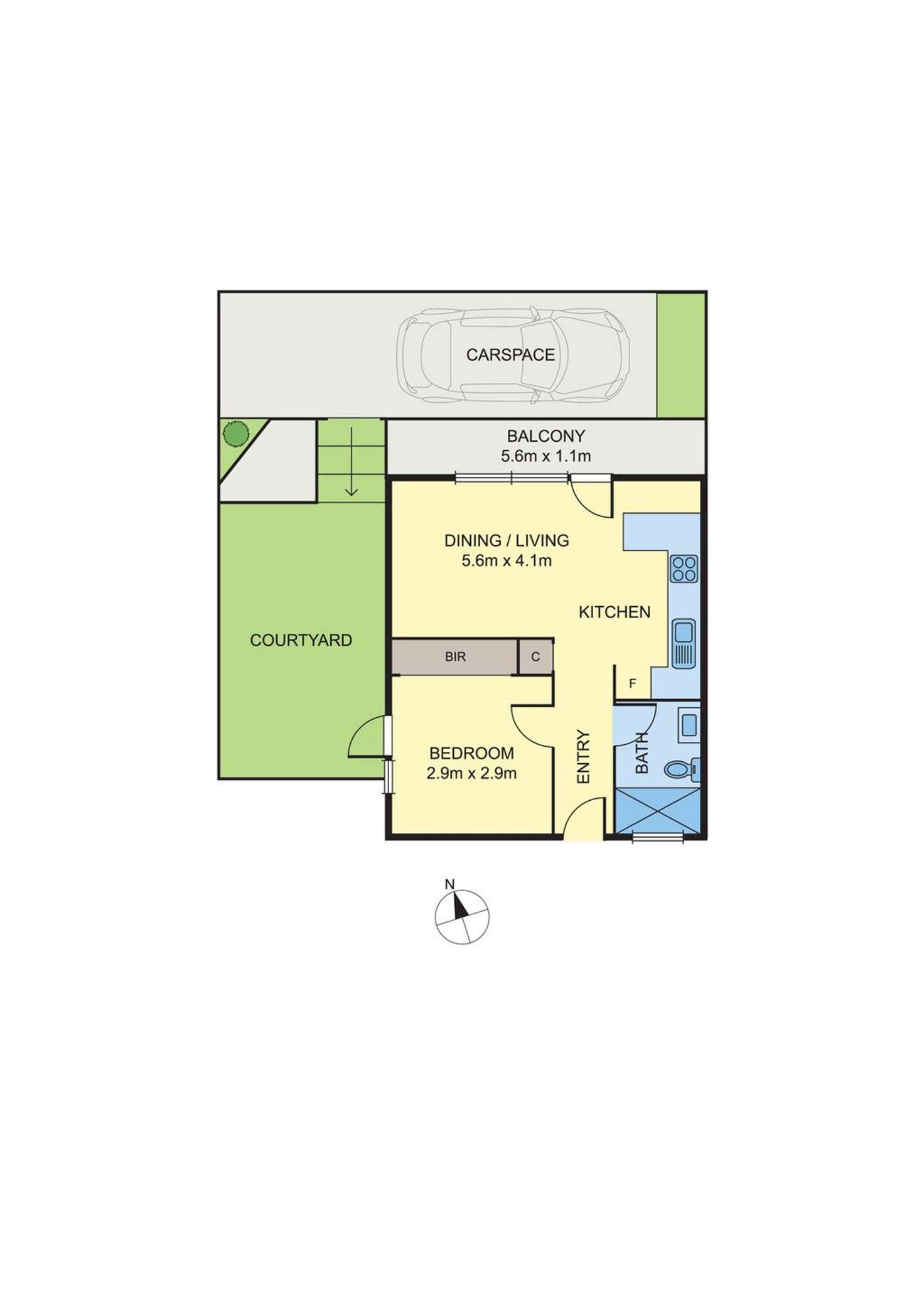 Floorplan of Homely apartment listing, 1/14 Jolley Street, Brunswick West VIC 3055