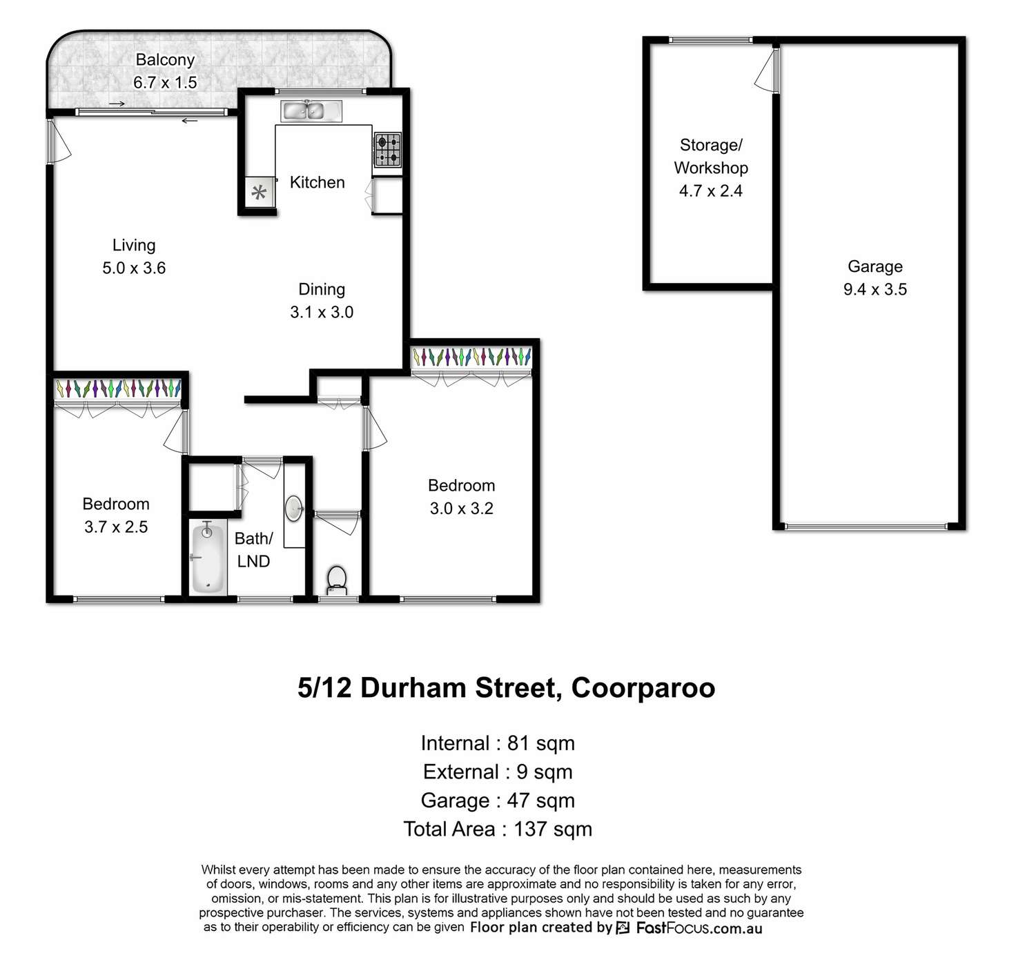 Floorplan of Homely apartment listing, 5/12 Durham Street, Coorparoo QLD 4151