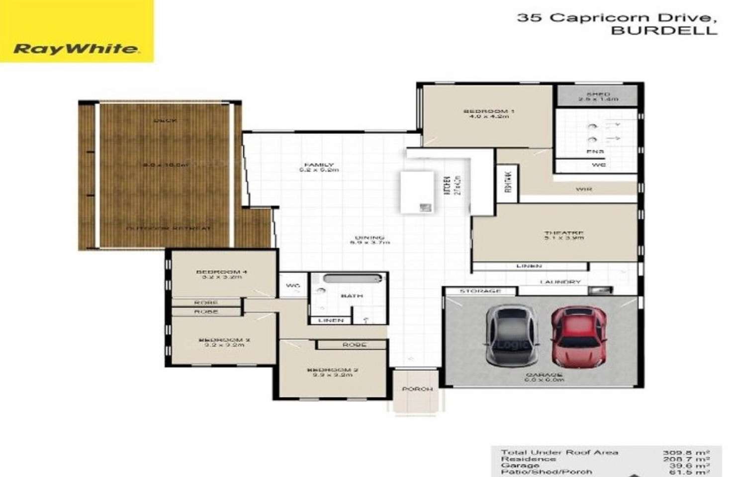 Floorplan of Homely house listing, 35 Capricorn Drive, Burdell QLD 4818