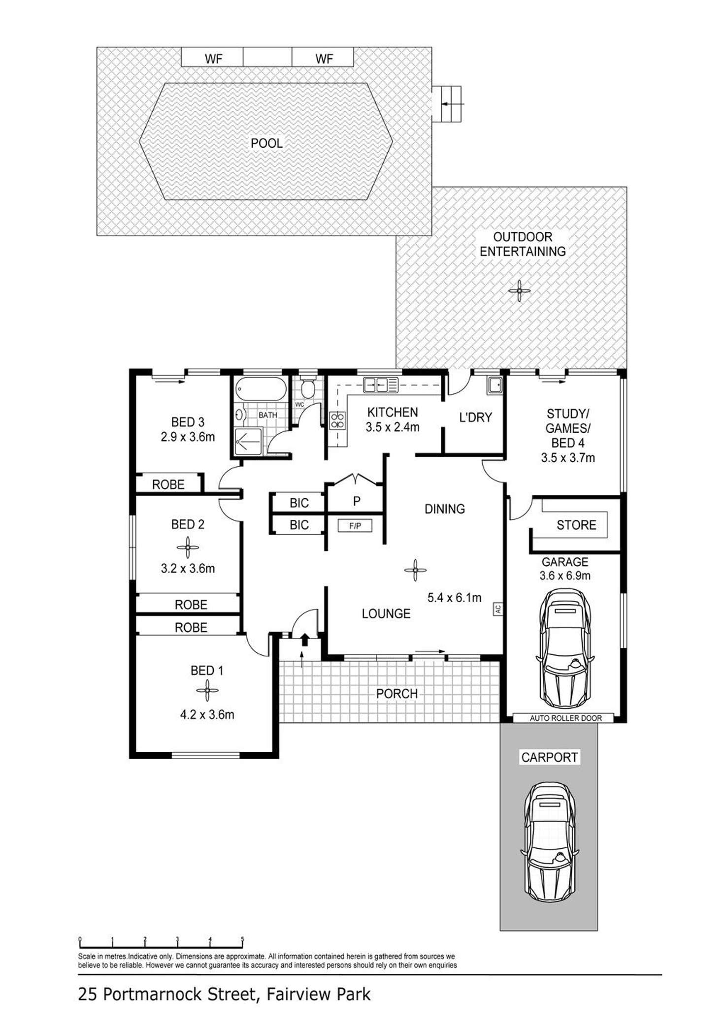 Floorplan of Homely house listing, 25 Portmarnock Street, Fairview Park SA 5126