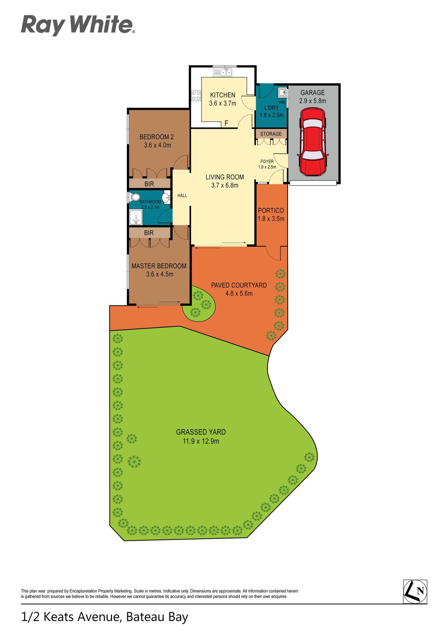 Floorplan of Homely villa listing, 1/2 Keats Avenue, Bateau Bay NSW 2261