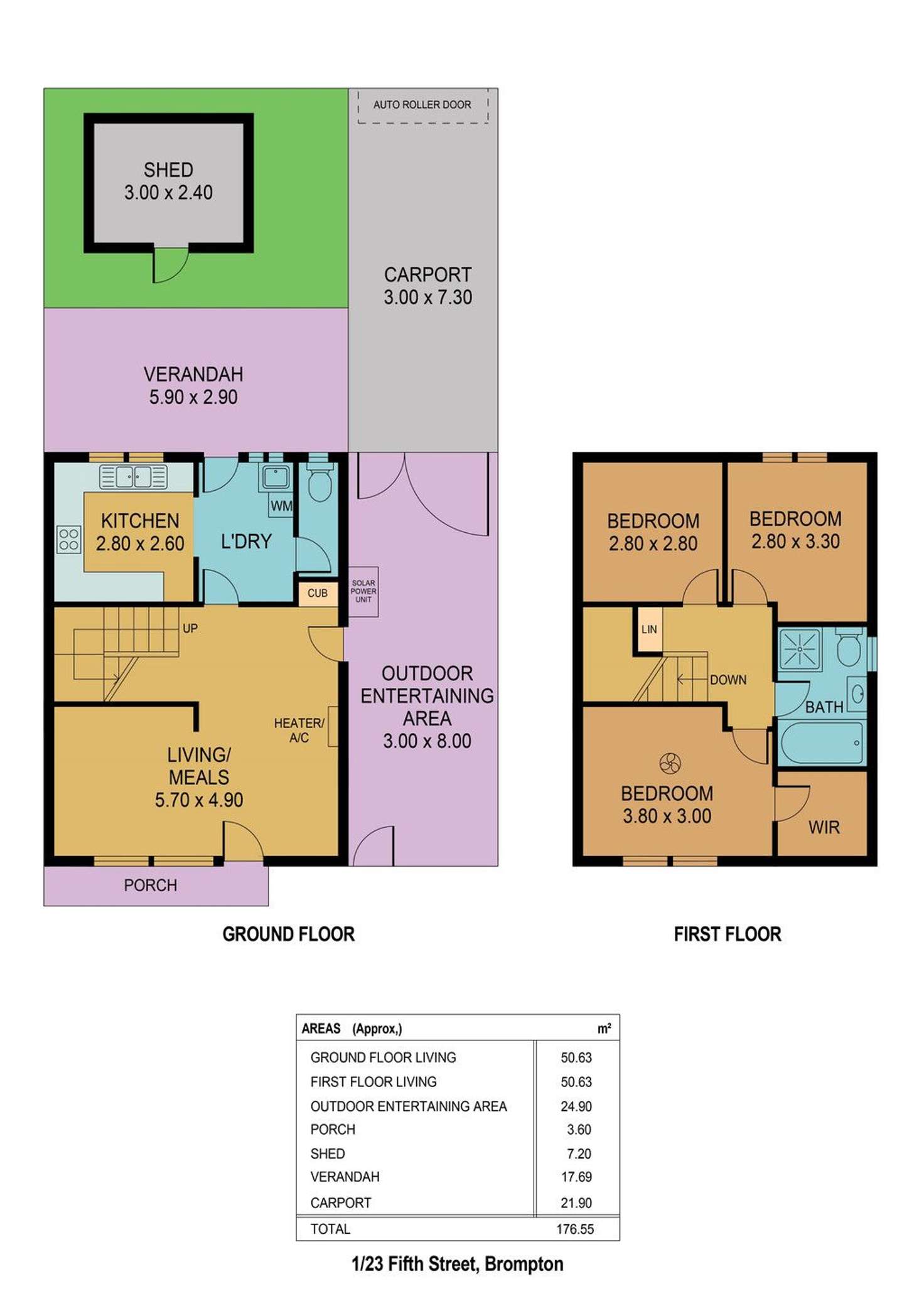 Floorplan of Homely house listing, 1/23 Fifth Street, Brompton SA 5007