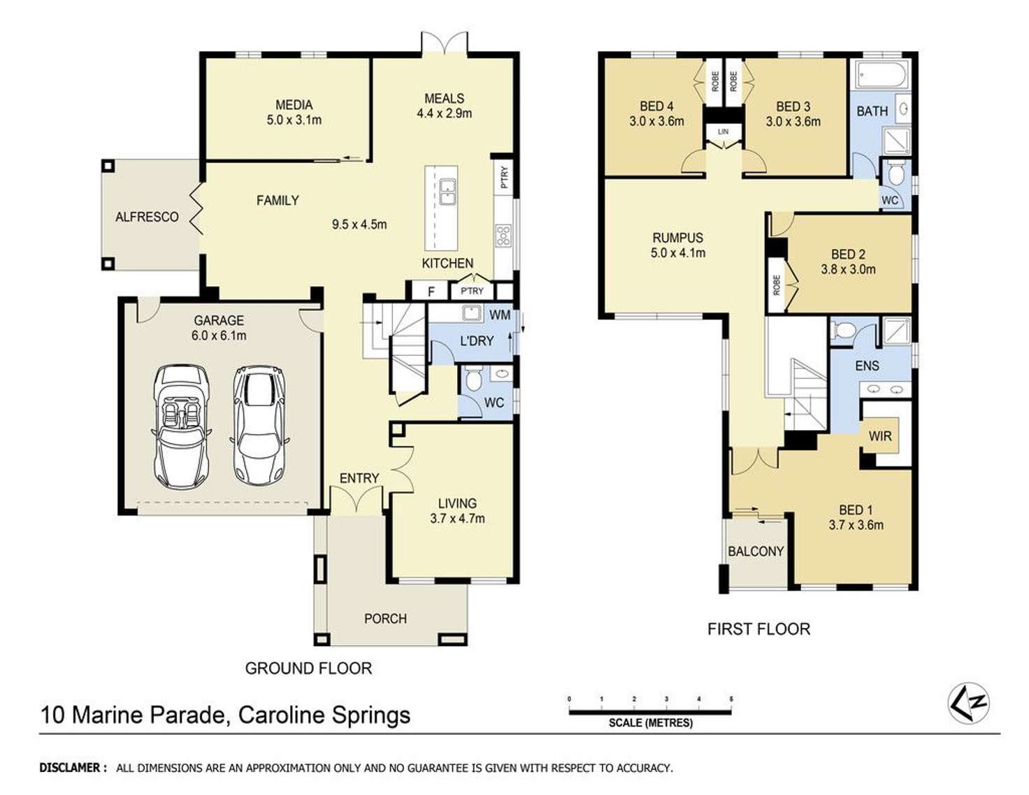 Floorplan of Homely house listing, 10 Marine Parade, Caroline Springs VIC 3023