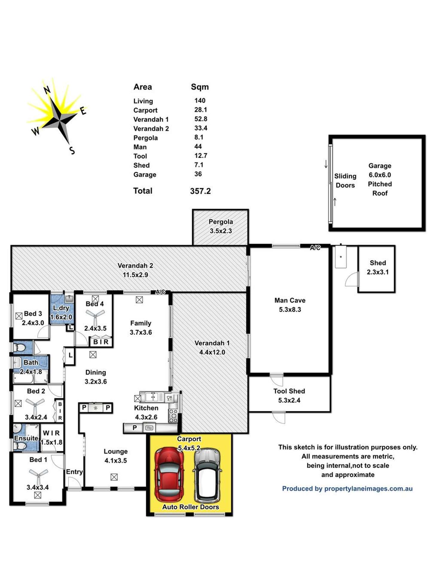 Floorplan of Homely house listing, 2 Hutton Avenue, Andrews Farm SA 5114