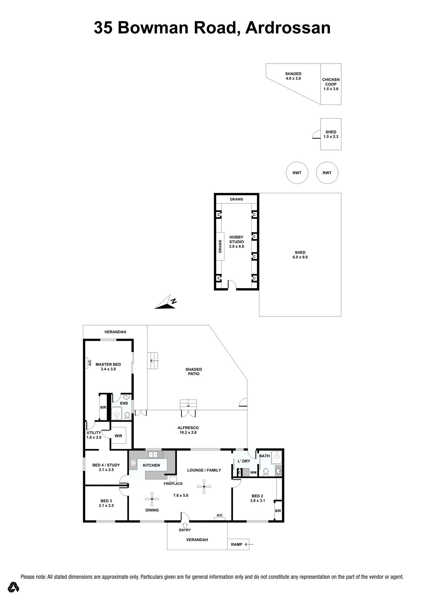 Floorplan of Homely house listing, 35 Bowman Road, Ardrossan SA 5571