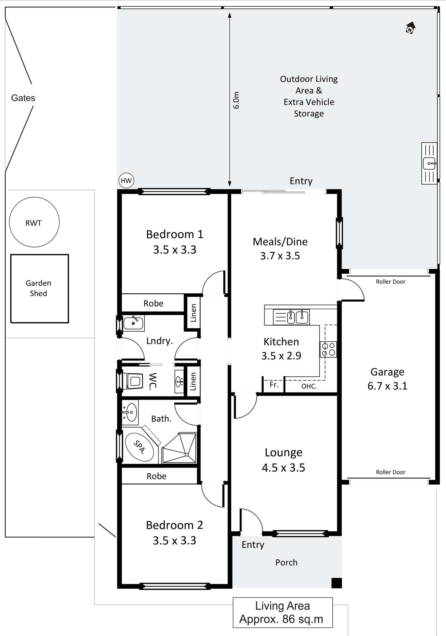 Floorplan of Homely house listing, Unit 1, 16 Ritchie Street, Barmera SA 5345